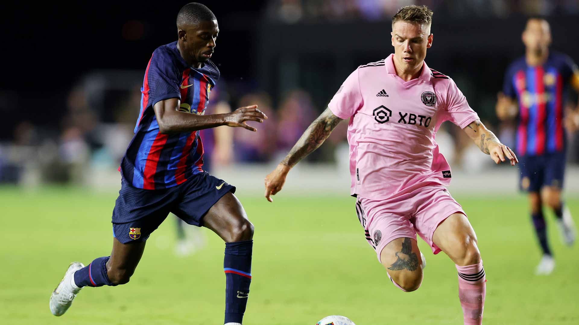 صورة بعنوان: برشلونة يقسو على إنتر ميامي الأميركي في مباراة ودية 