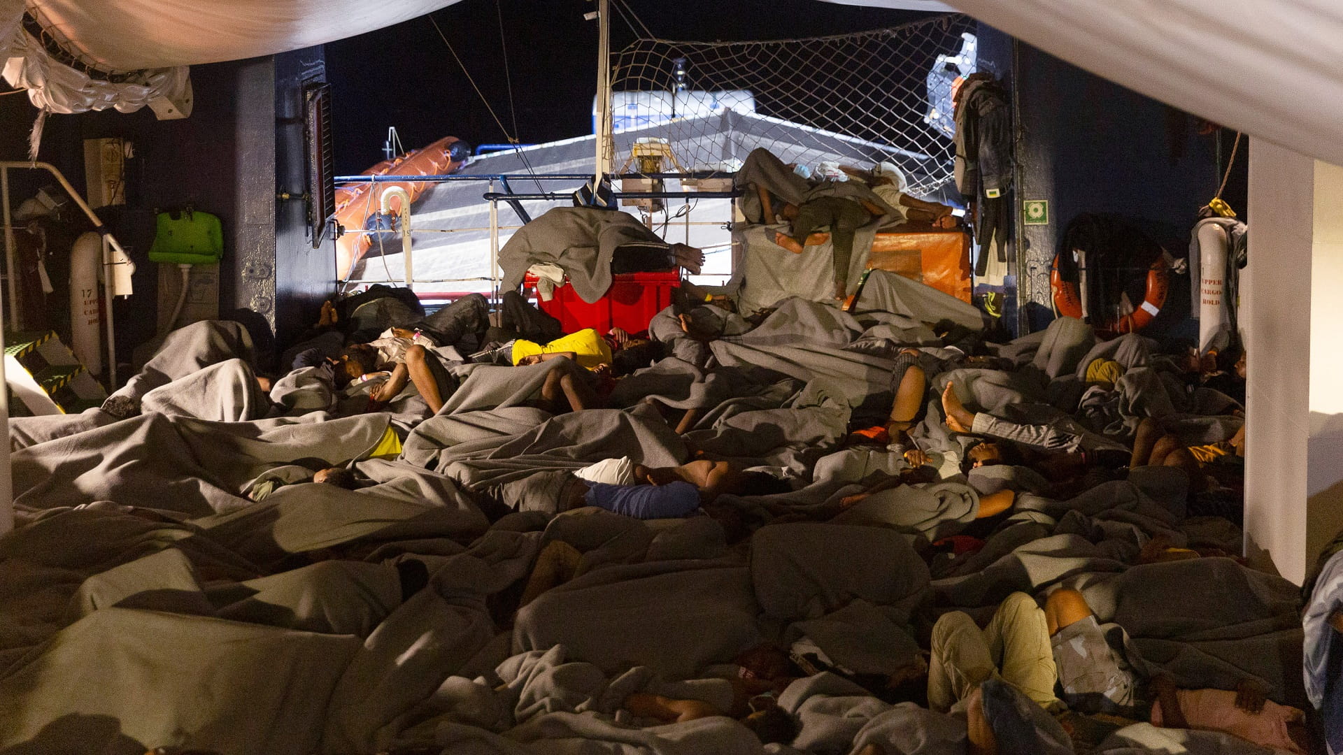 Image for the title: Several dead after migrant vessel capsizes in The Bahamas 