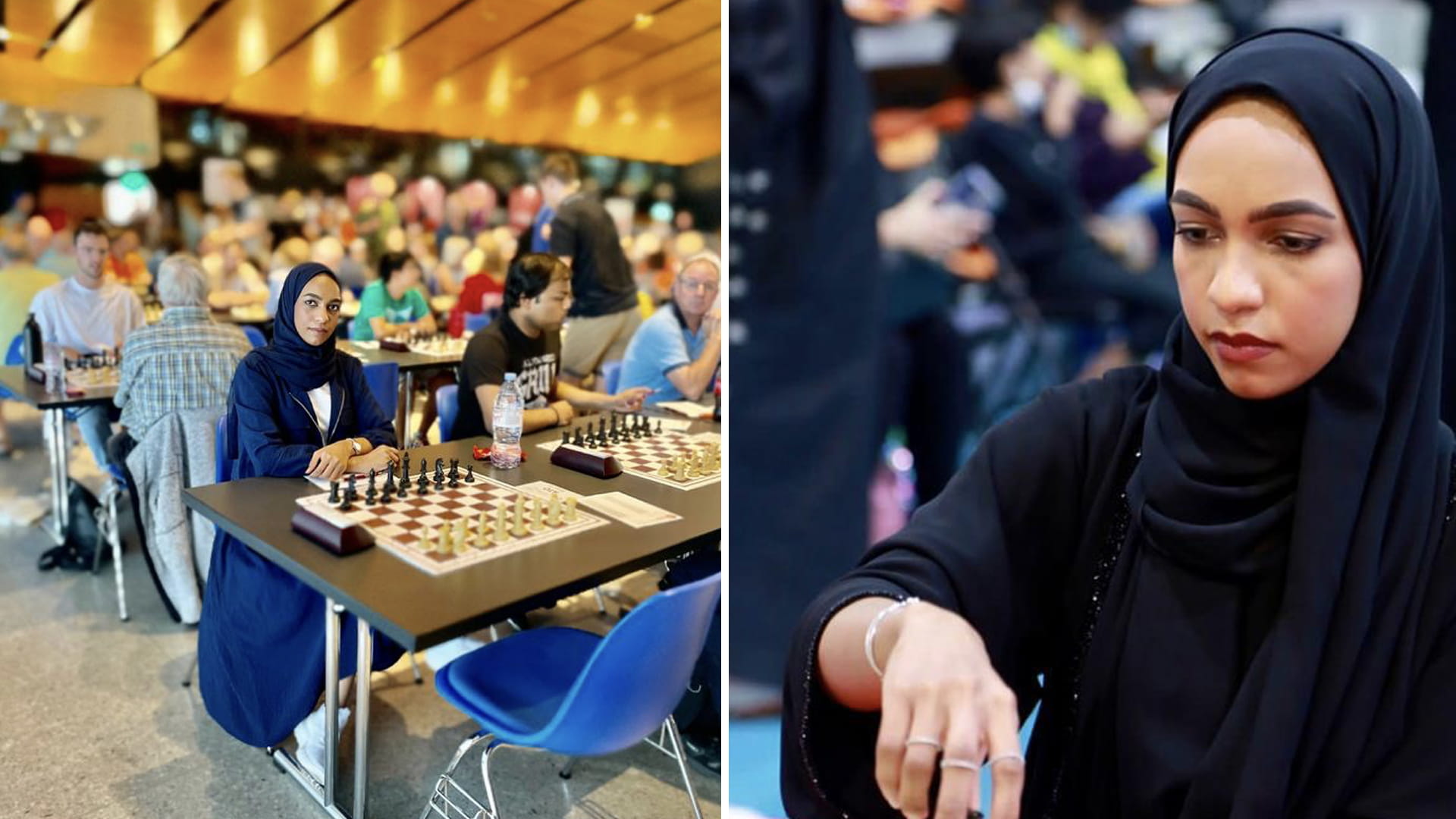 Image for the title: Abeer Ali shines in Biel Championship in Switzerland 