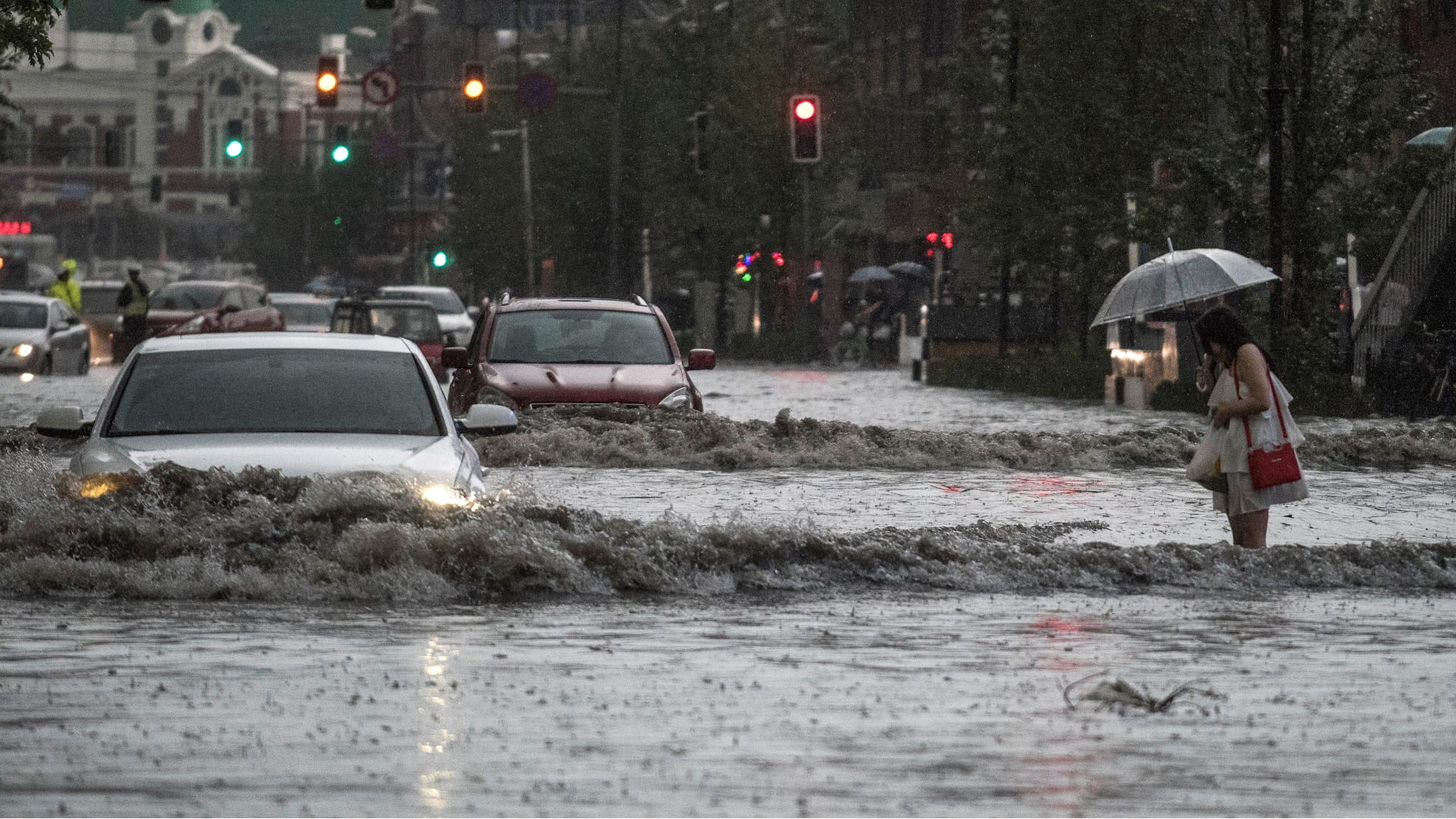 Image for the title: Heavy rains, floods affect nearly 80,000 people in N. East China 