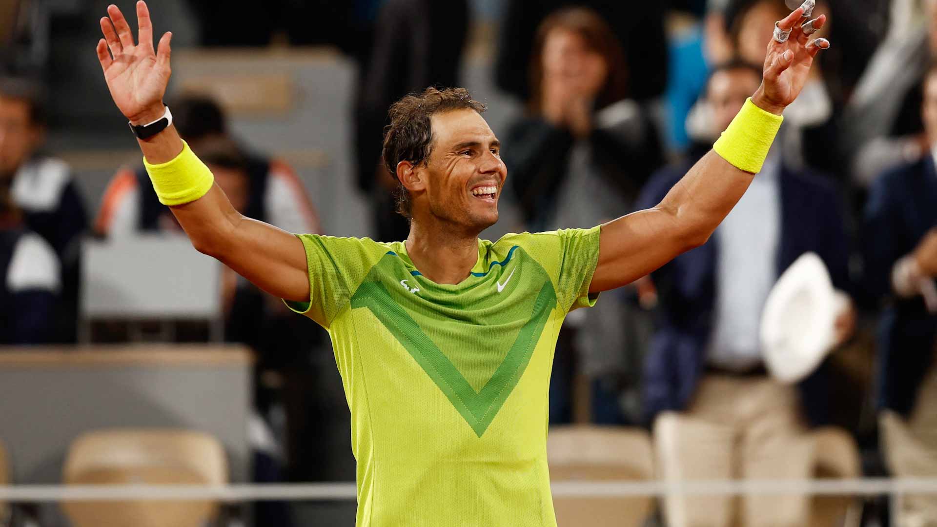 Image for the title: Nadal beats Djokovic in epic clash to reach semi-finals 