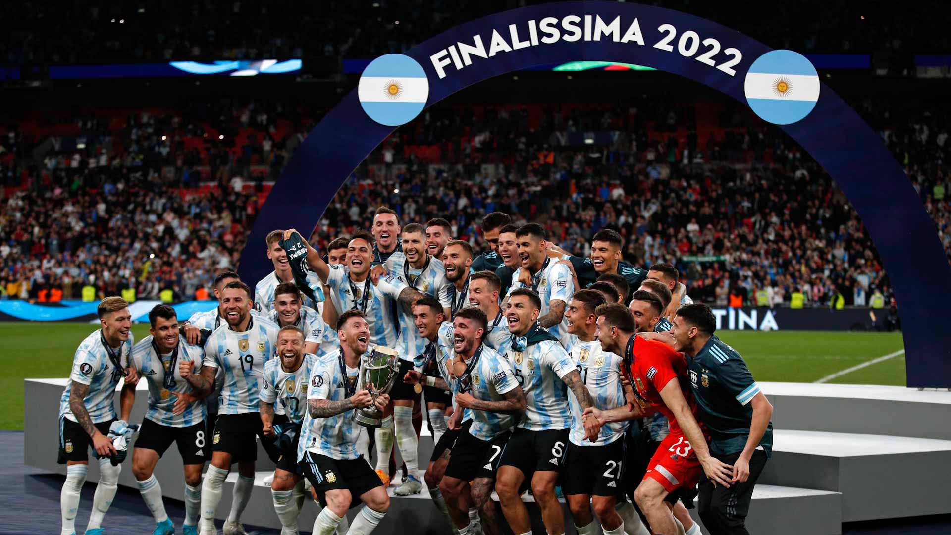 Image for the title: Argentina outclass Italy to win 'Finalissima' 