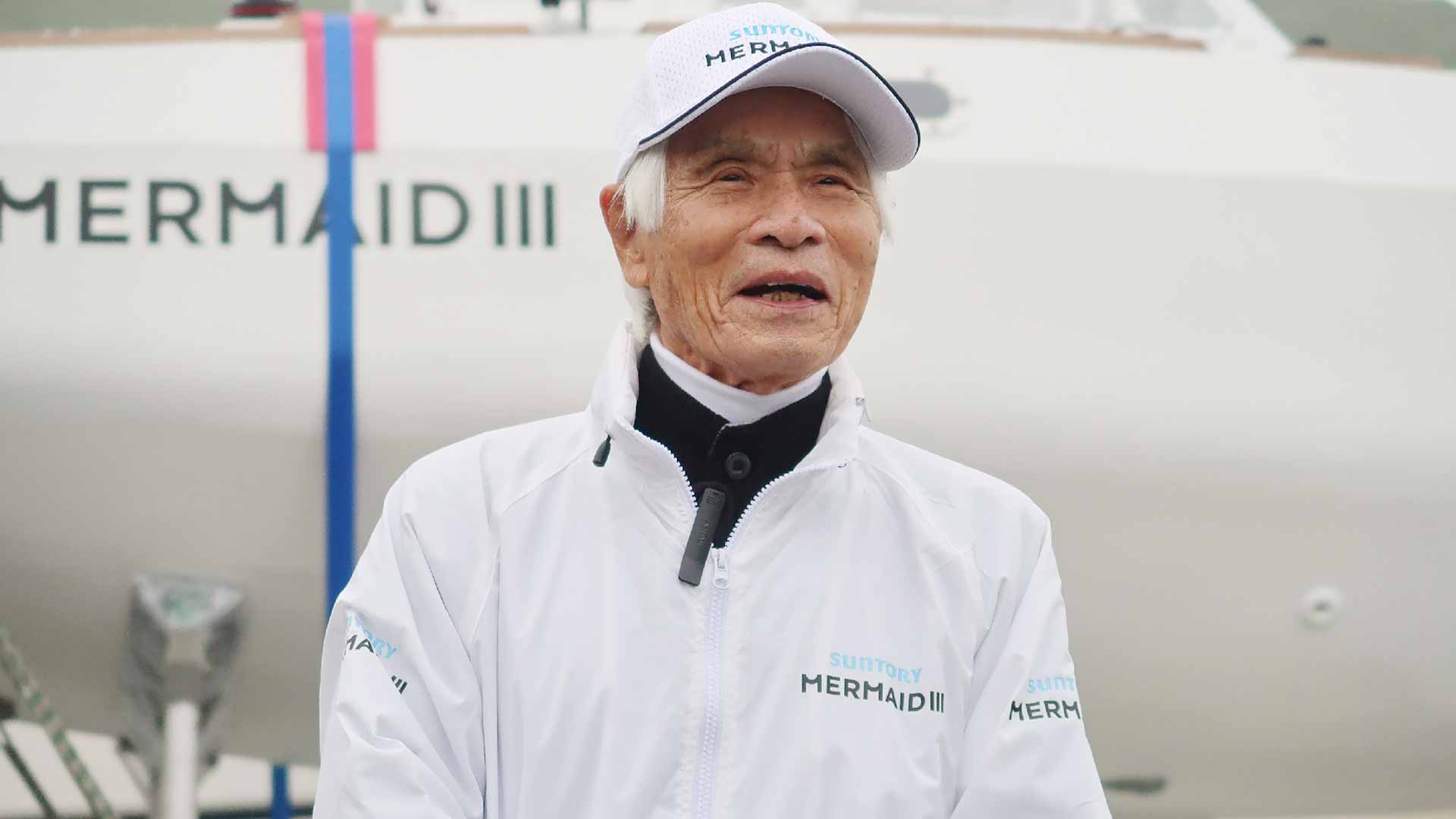 Image for the title: Japanese man becomes world's oldest to sail solo across Pacific 