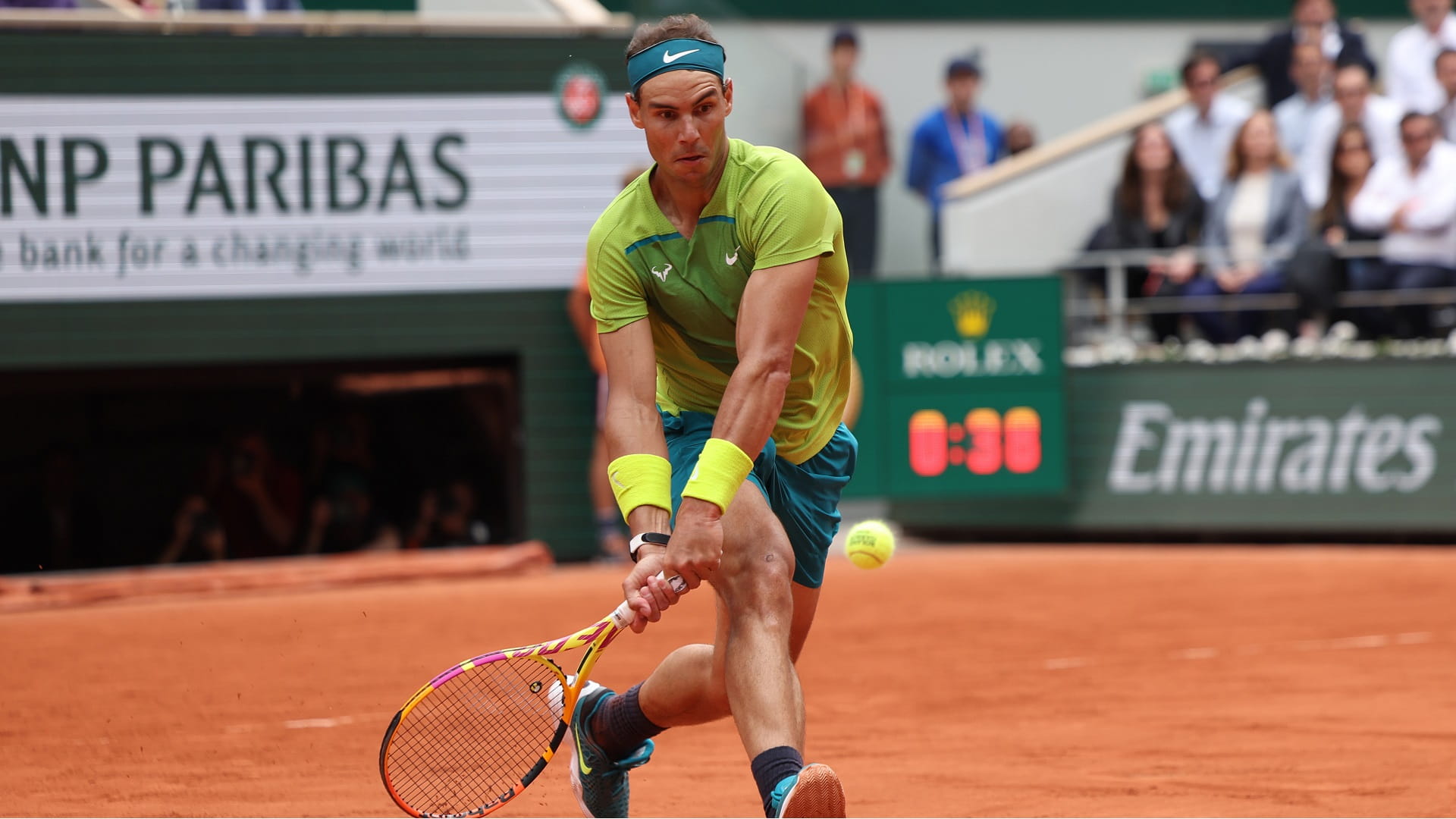 Image for the title: Nadal takes first set in French Open final against Ruud 