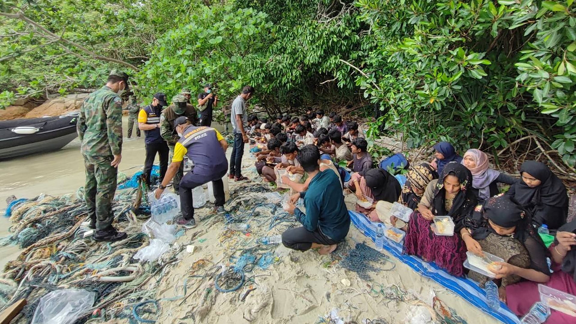 Image for the title: 60 Rohingya found abandoned on Thai island: police 