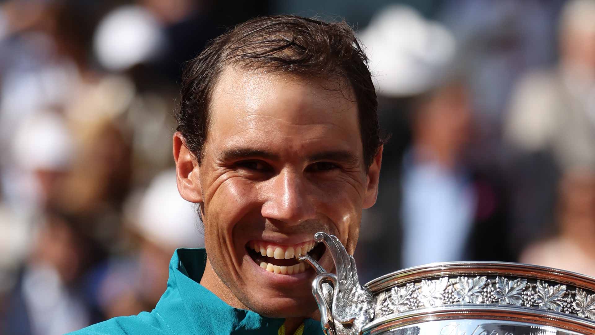 Image for the title: Nadal wins 14th French Open, record-extending 22nd Grand Slam 