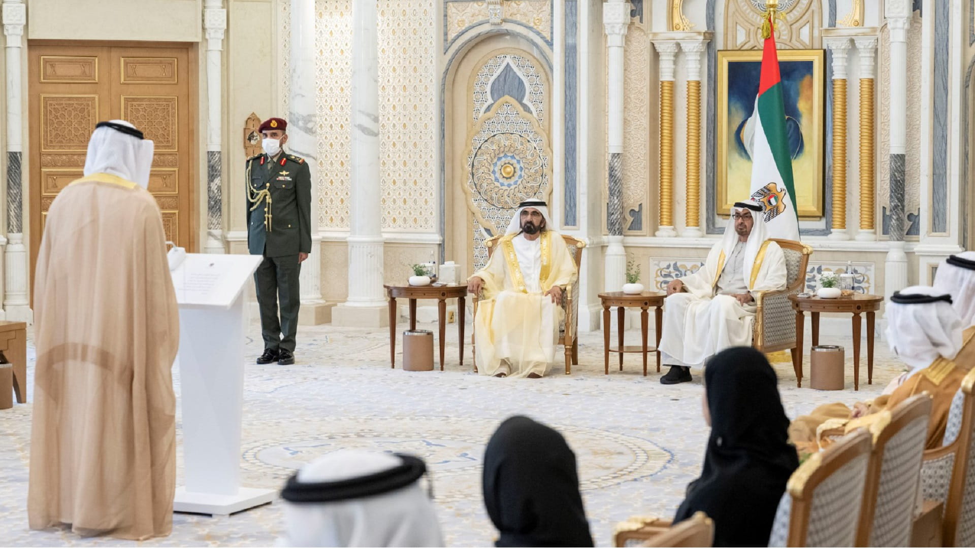 Image for the title: UAE President, VP preside over swearing-in of appointed ministers 