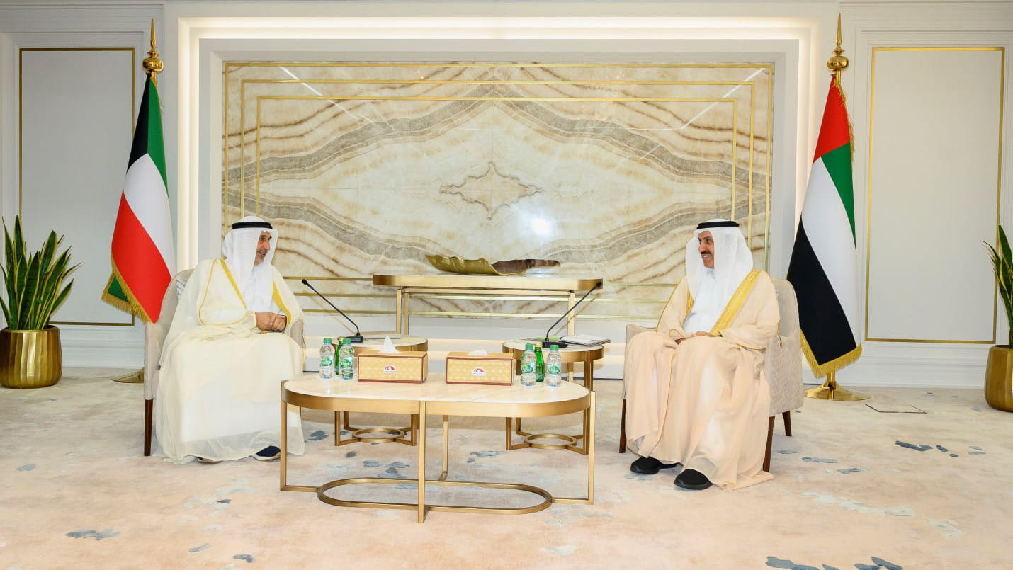 Image for the title: Saqr Ghobash meets ambassadors of Kuwait, Algeria, Japan 