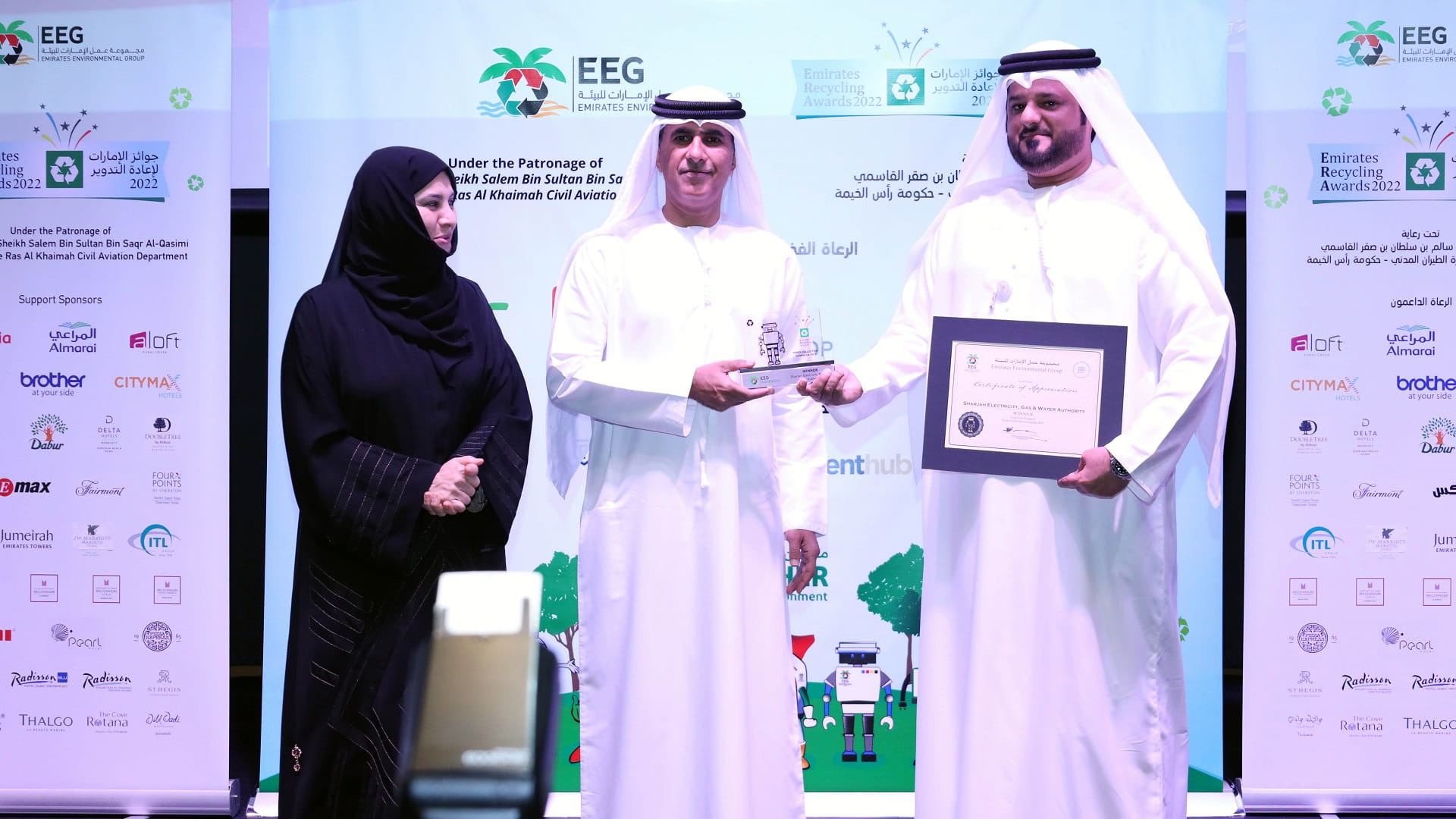 Image for the title: SEWA wins Emirates recycling Award for recycling printer inks 