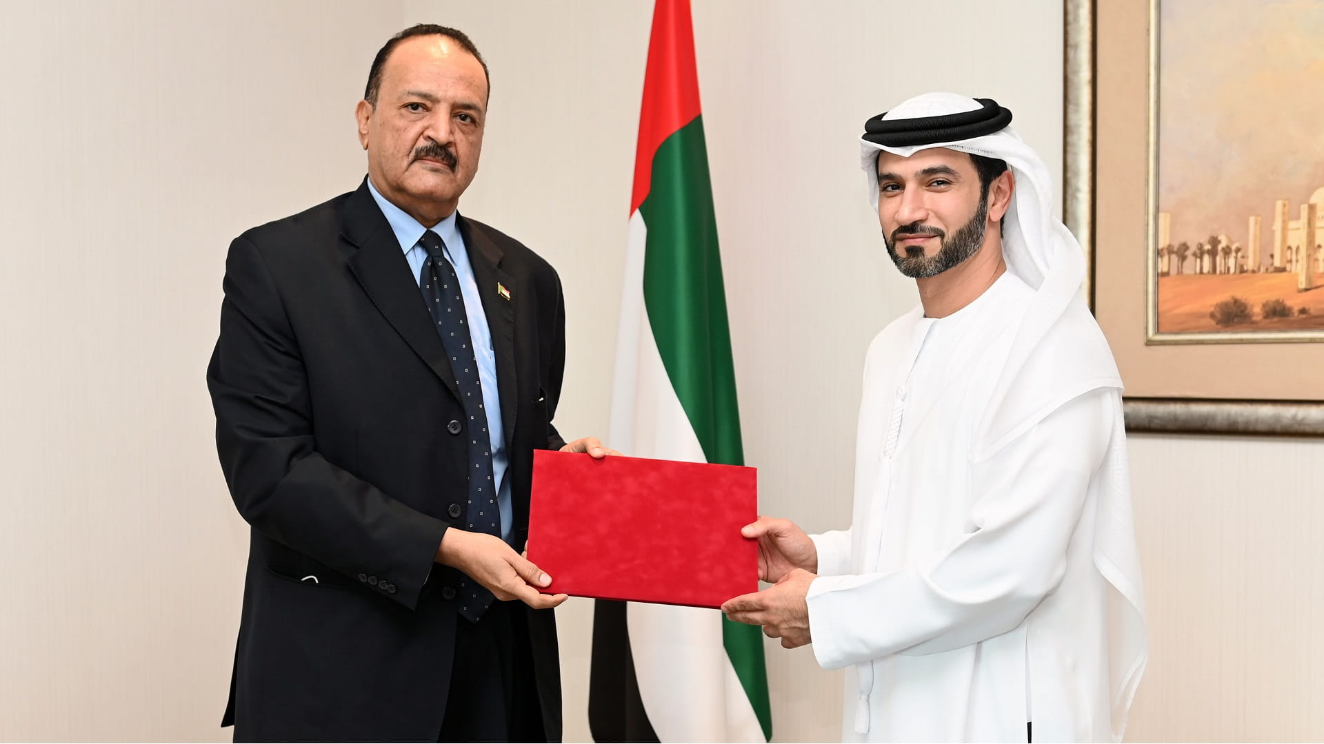 Image for the title: MoFAIC receives credentials copy from new Sudanese Ambassador 