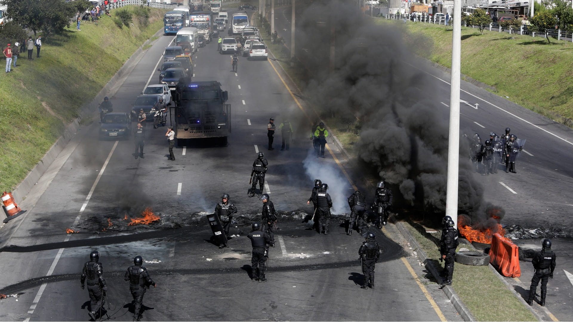 Image for the title: Ecuador declares state of emergency over Indigenous protests 