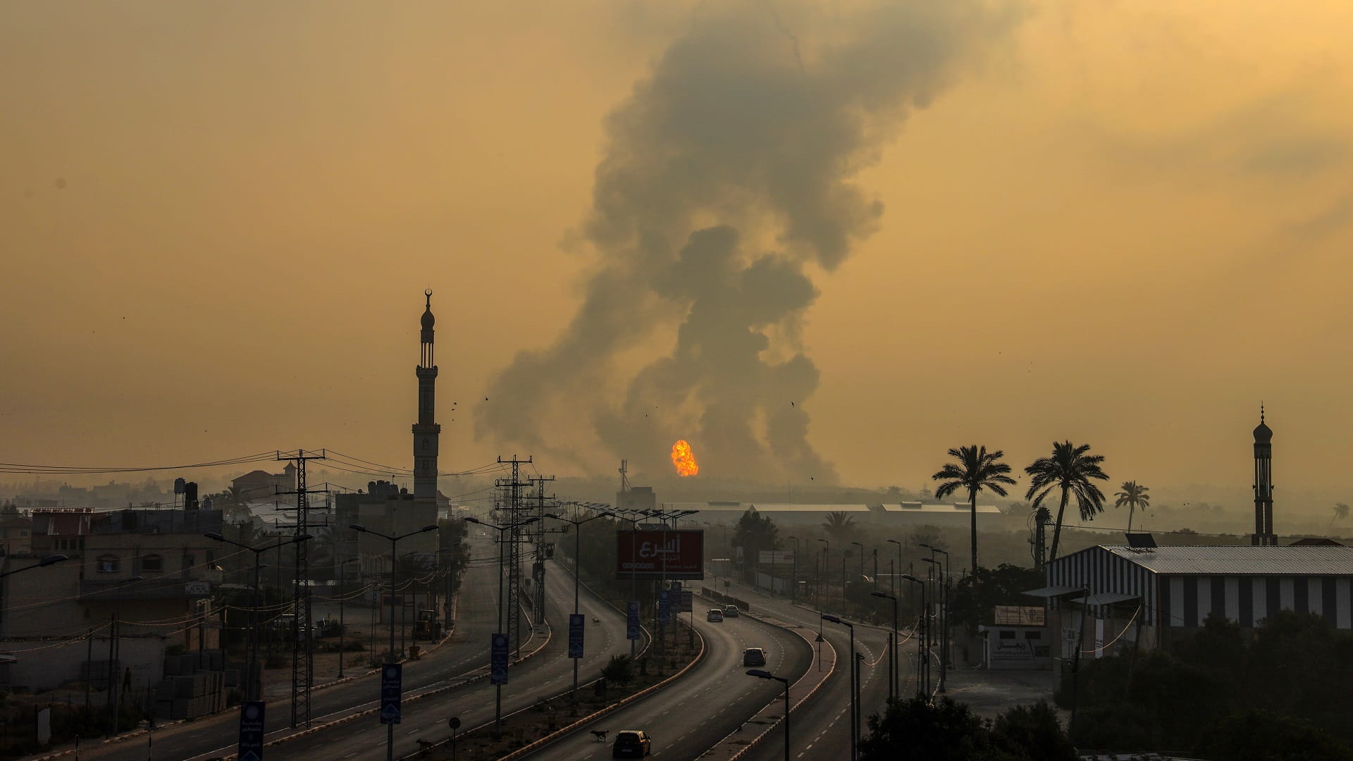 Image for the title: Israel warplanes hit “Hamas” sites in Gaza after rocket fire 