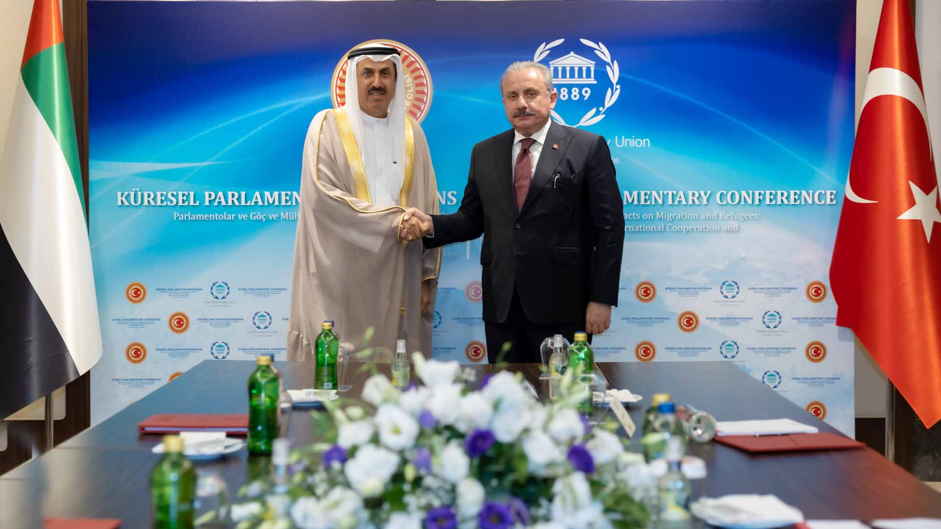 Image for the title: Saqr Ghobash meets Speaker of Turkish parliament 