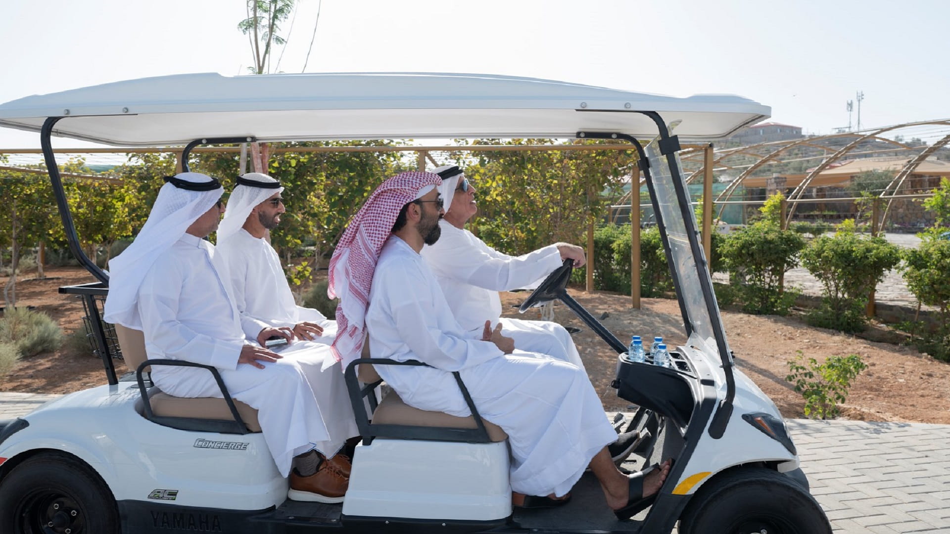 صورة بعنوان: حاكم رأس الخيمة يستقبل طحنون بن زايد 