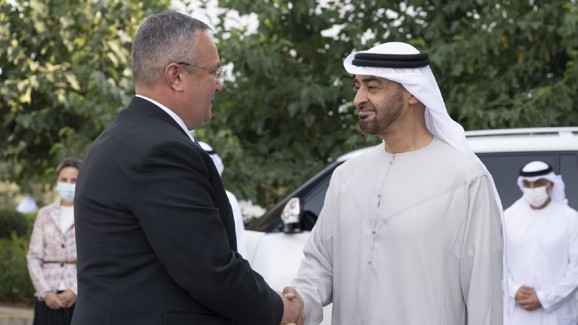 صورة بعنوان: رئيس الدولة يستقبل رئيس وزراء رومانيا 