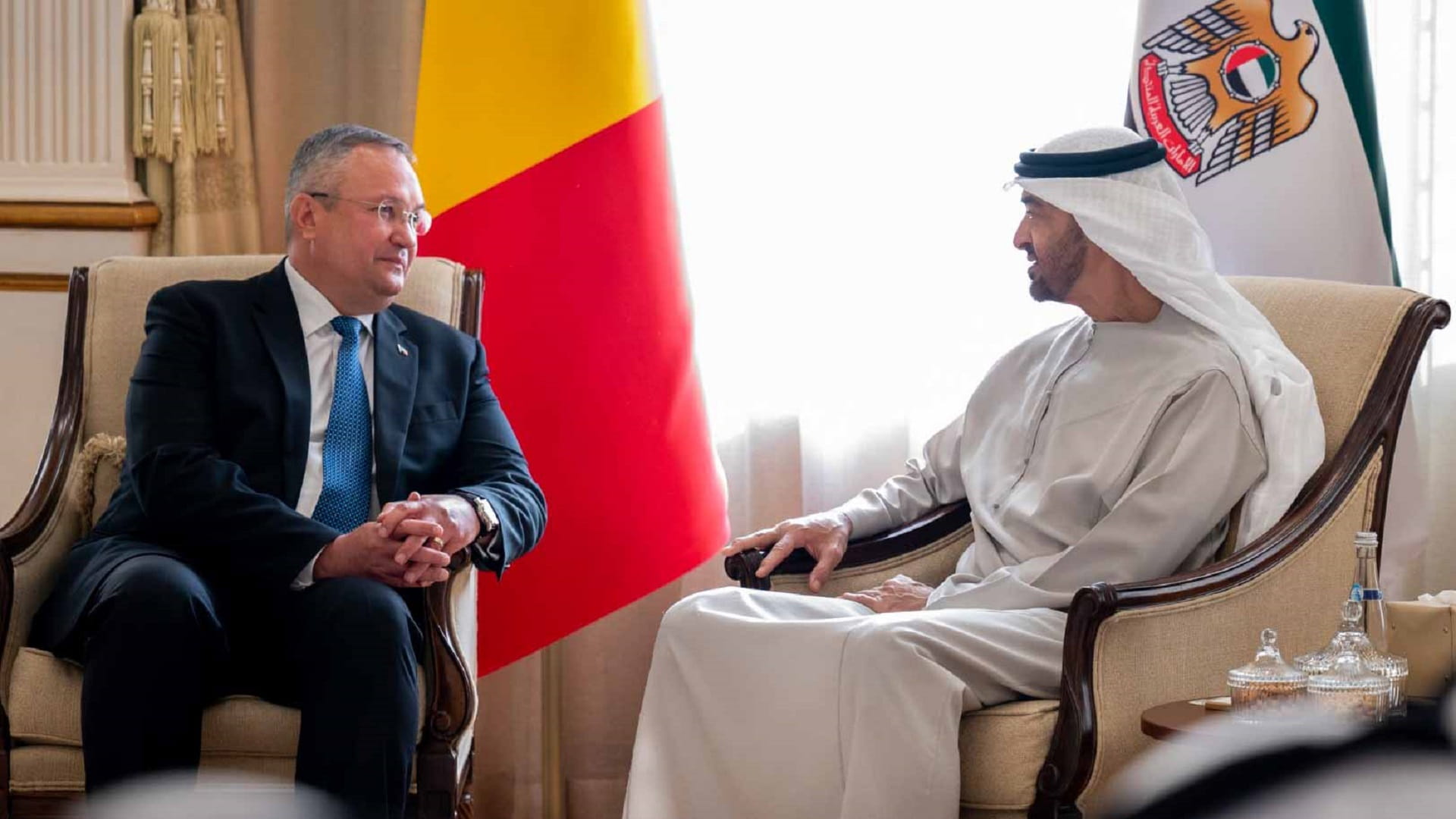 Image for the title: UAE President receives Romanian PM 