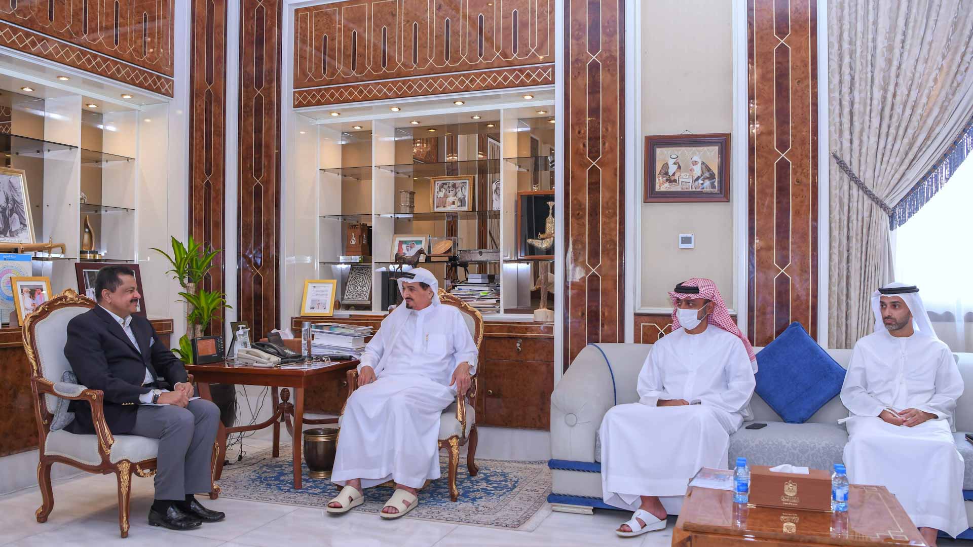 Image for the title: Ajman Ruler lauds Thumbay Group’s efforts over 25 years 