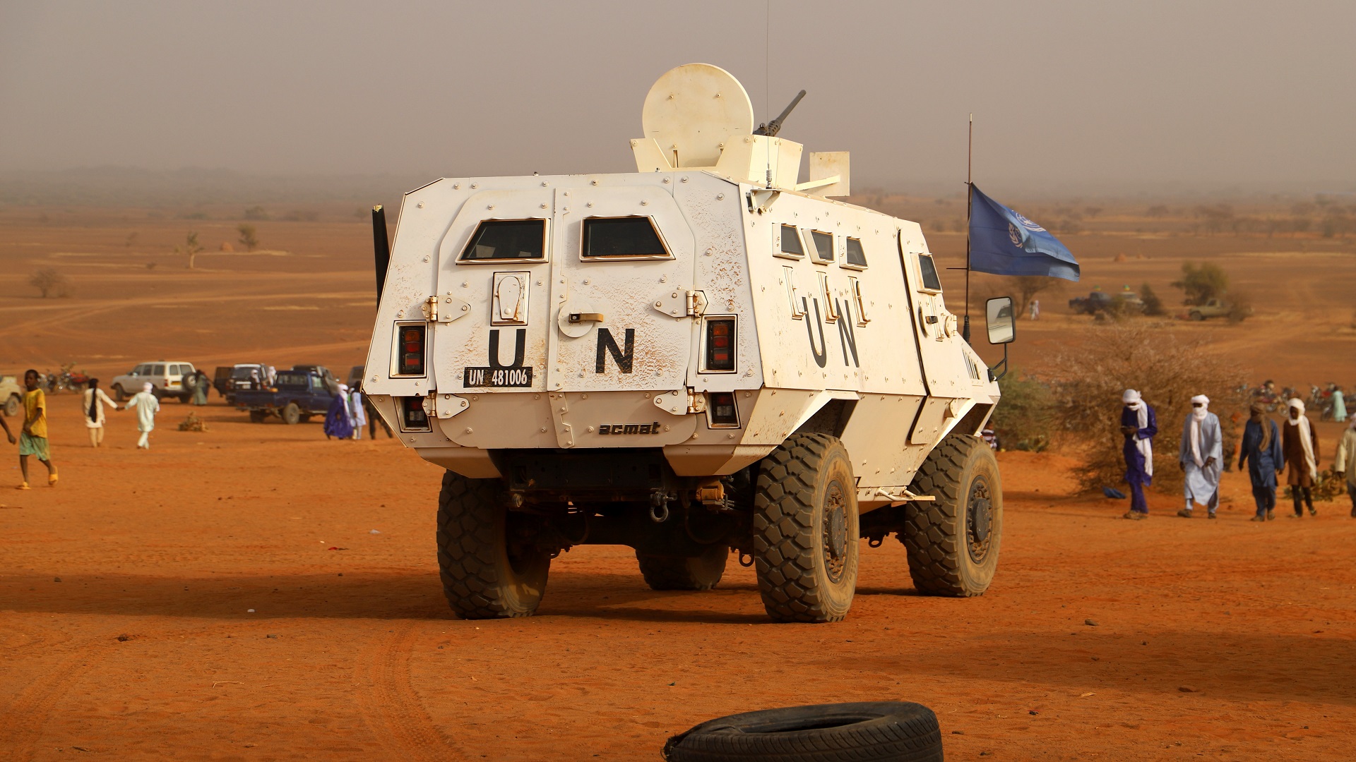 Image for the title: Eight UN peacekeepers wounded in Mali blast 