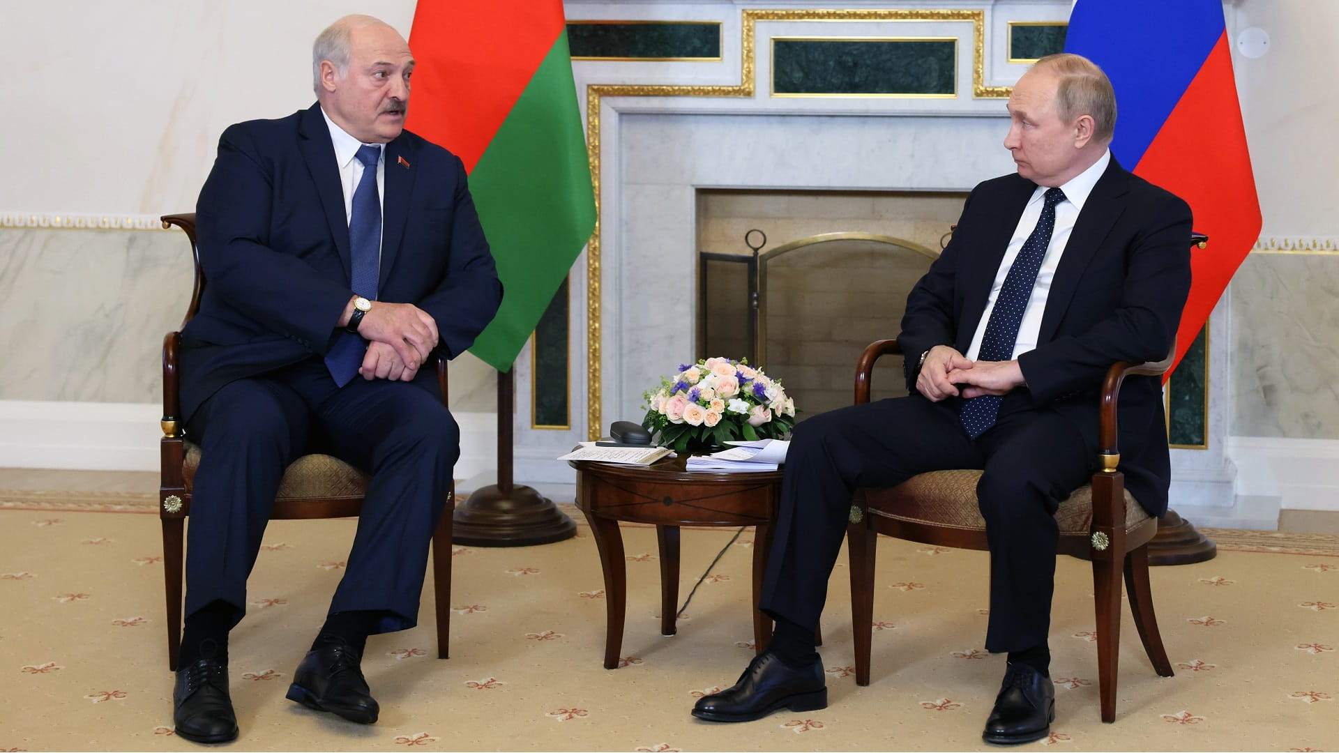 Image for the title: Putin: Moscow to send Belarus nuclear-capable missiles in months 