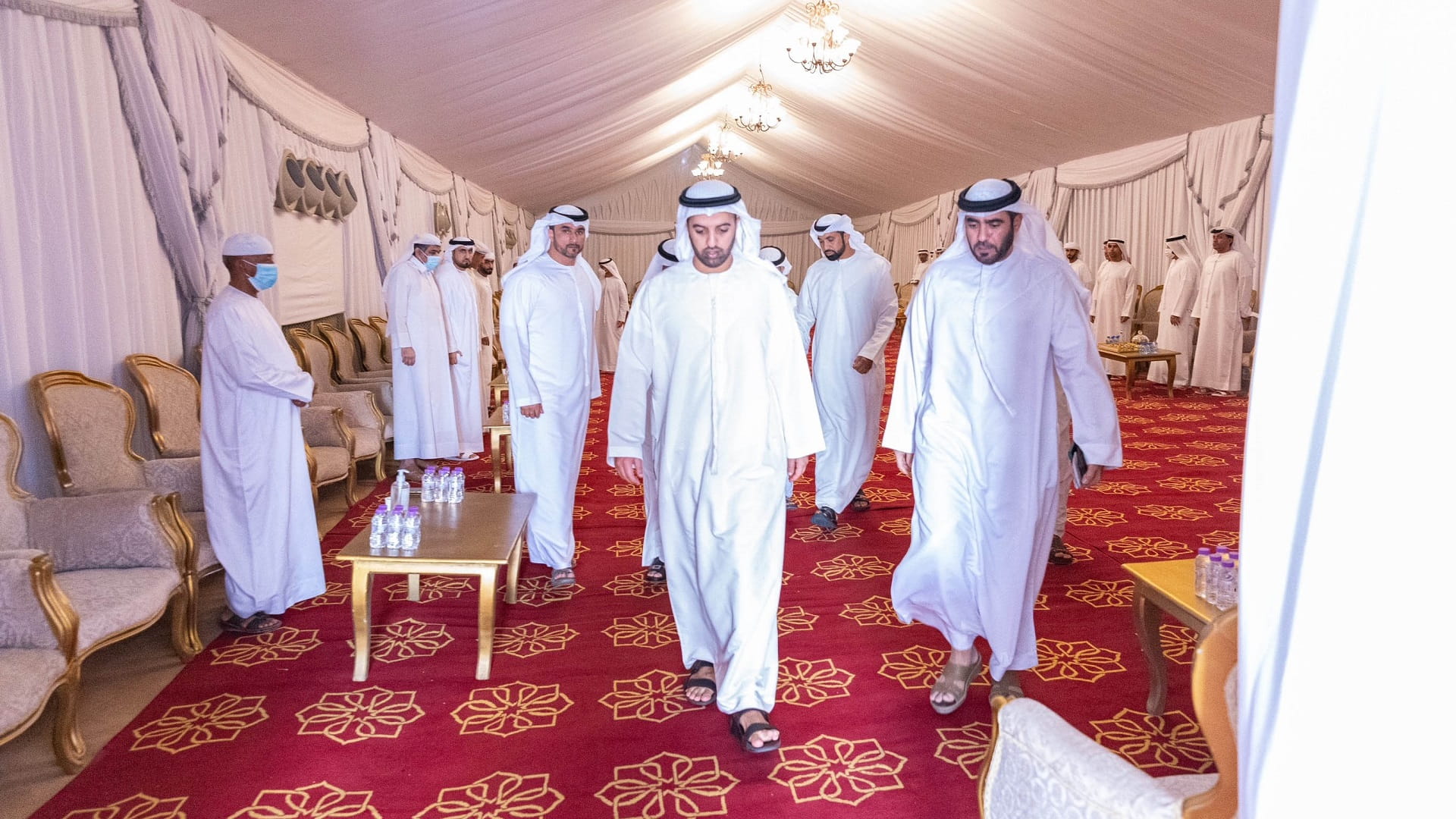 صورة بعنوان: ولي عهد رأس الخيمة يعزي بوفاة إبراهيم سلطان الشامسي 