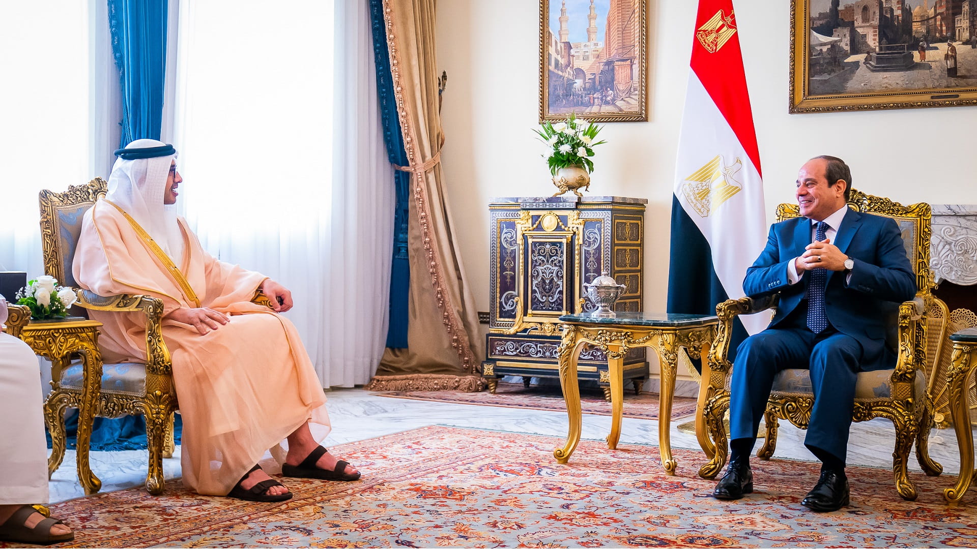 Image for the title: Egyptian president receives Abdullah bin Zayed 