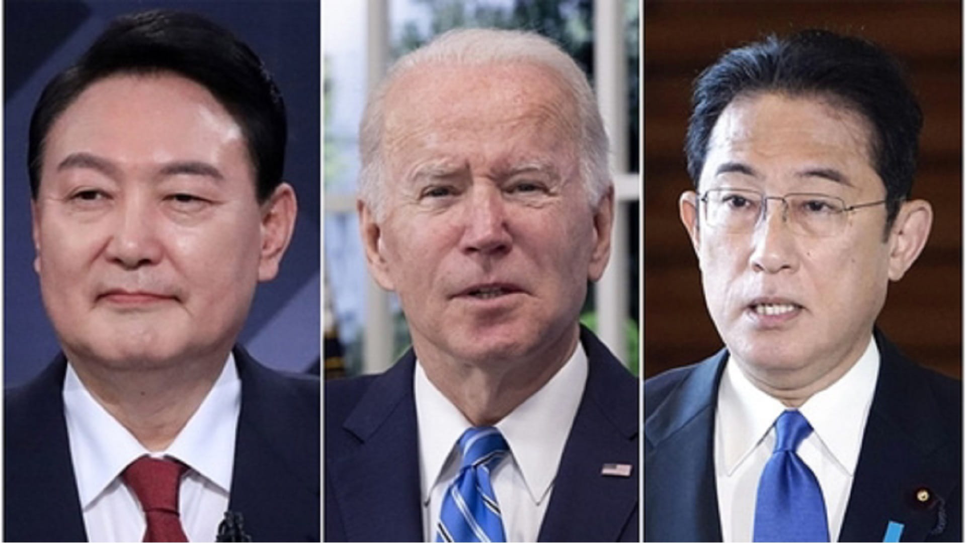 Image for the title: NATO summit: Trilateral meeting btw leaders of S.K, US, Japan 