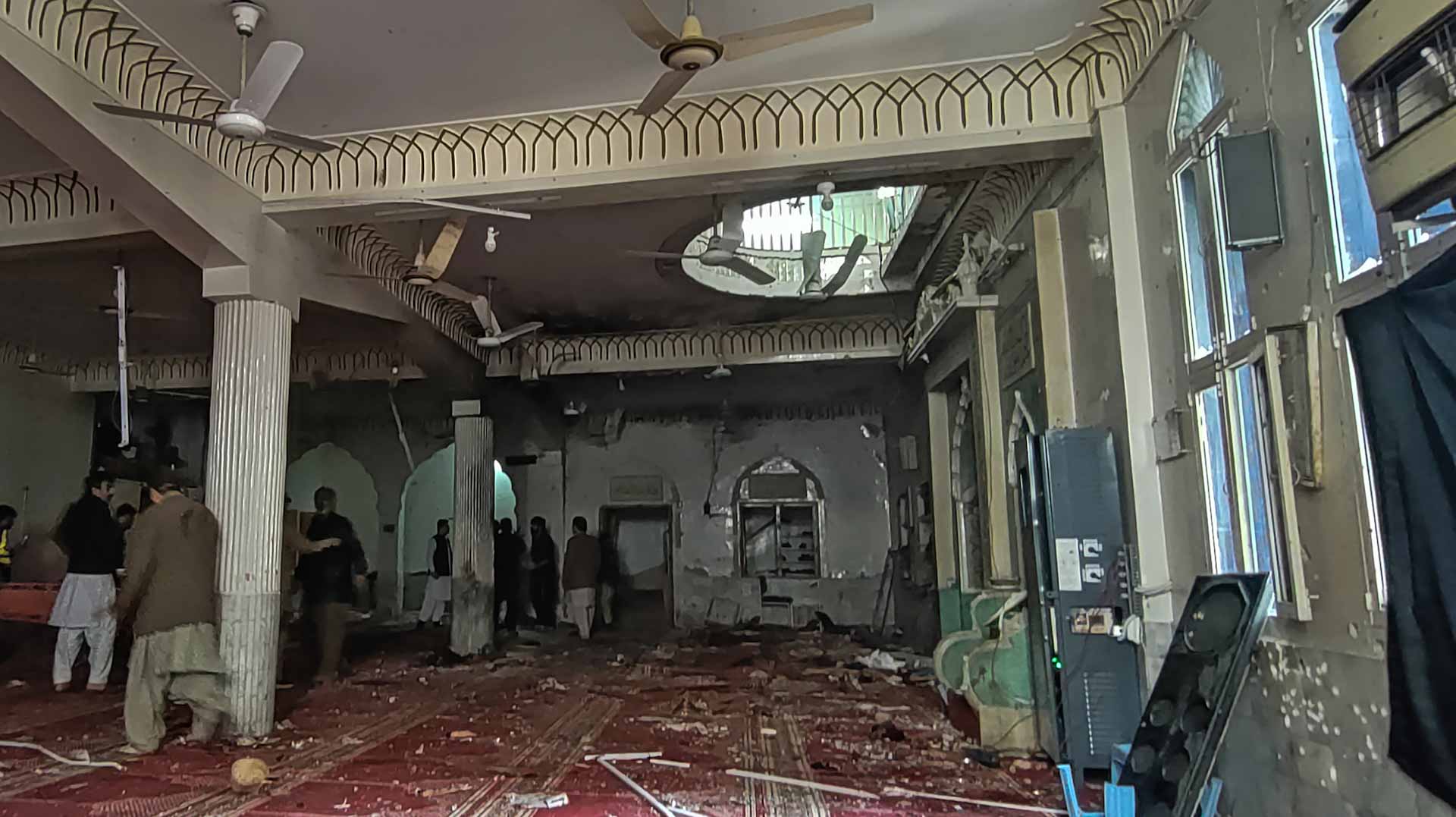 Image for the title: At least 30 dead, 56 wounded in northwest Pakistan mosque blast 