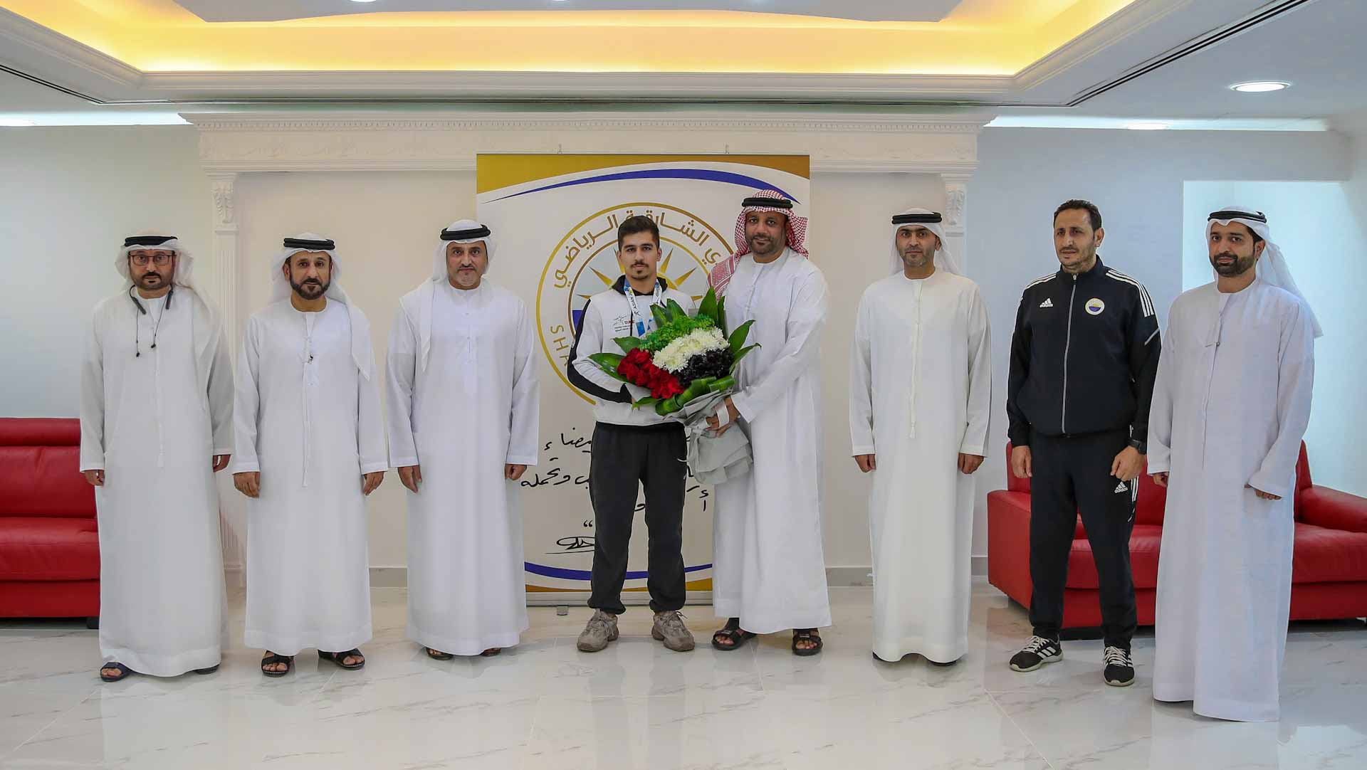 Image for the title: Sharjah Club receives Mohammed Al Mazmi 