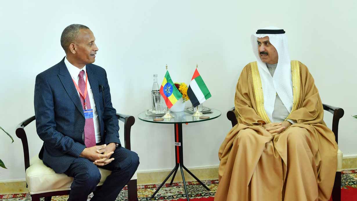 Image for the title: Saqr Ghobash meets Speaker of House Federation of Ethiopia 