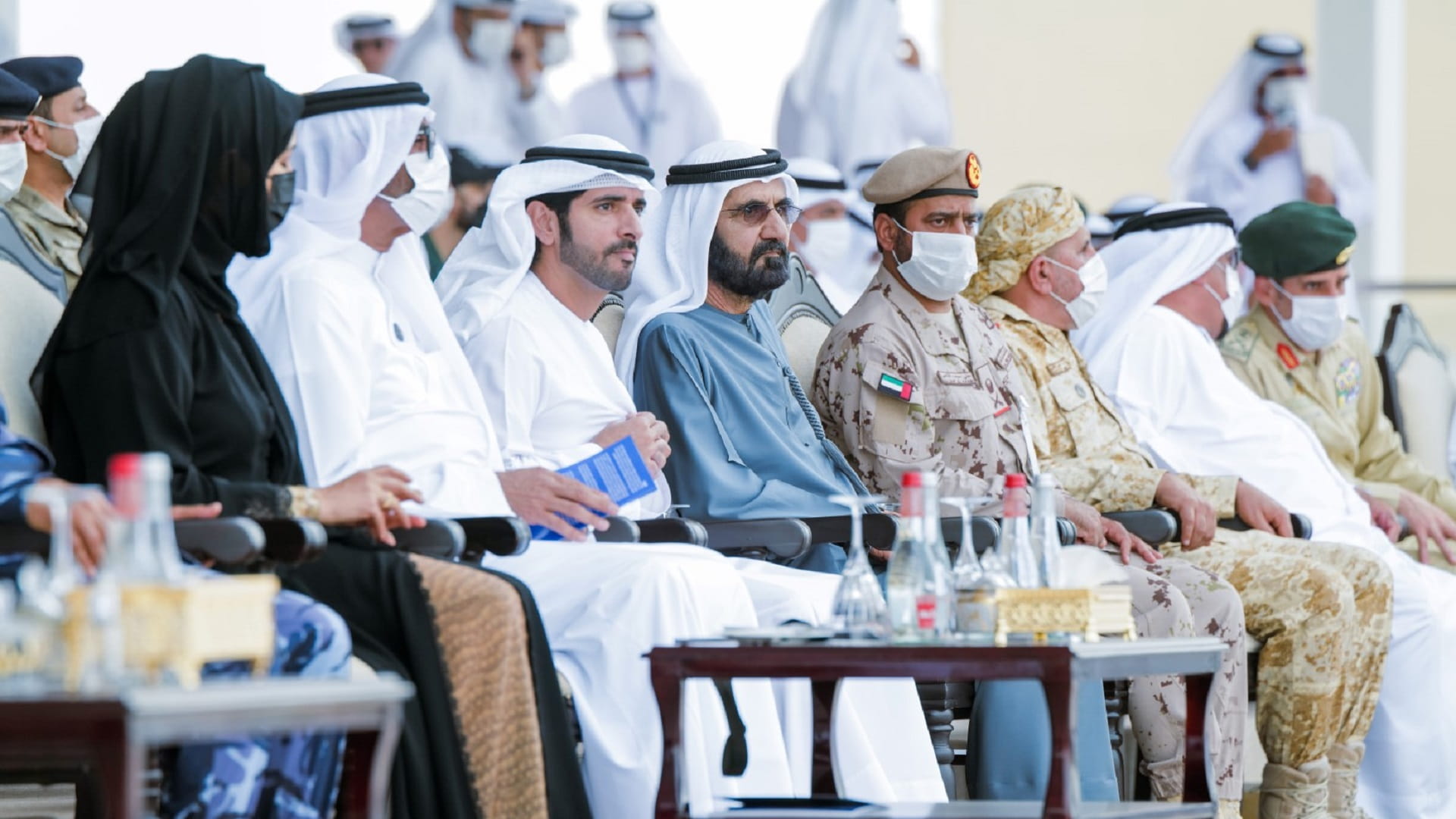 صورة بعنوان: محمد بن راشد يشهد بإكسبو 2020 عرض "حصن الاتحاد 8" العسكري 