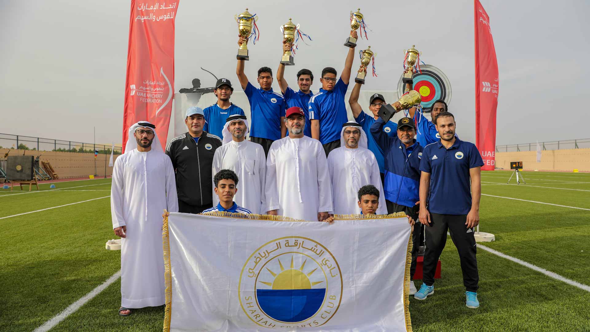 Image for the title: Sharjah Club leads final level of Emirates Cup for Bow and Arrow 