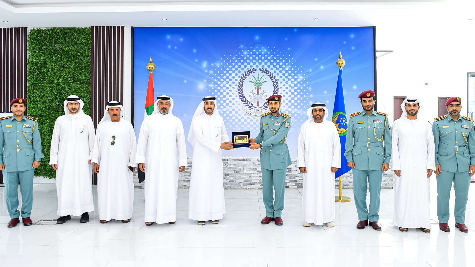 Image for the title: Sharjah Police receives a delegation from Al Khalidiya Council 