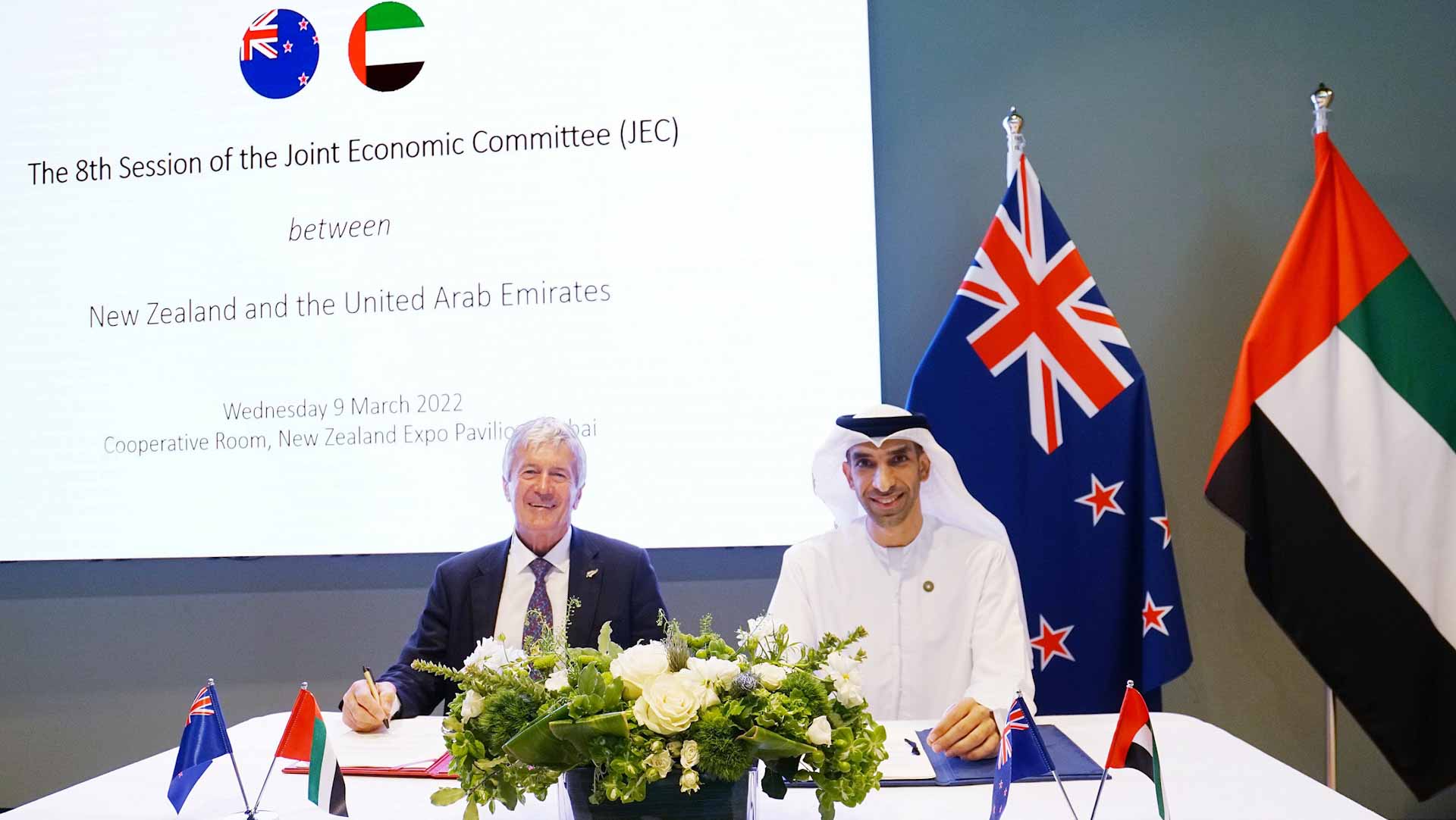 Image for the title: UAE - New Zealand Joint Economic Committee agrees on 7partnership