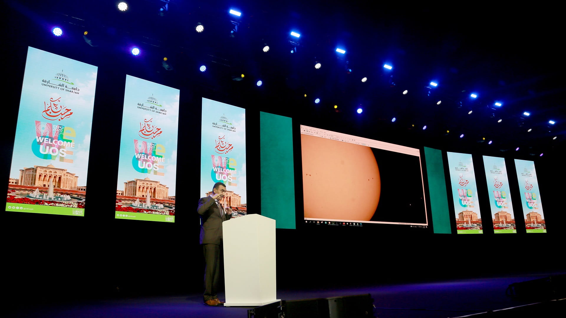 صورة بعنوان: الشارقة لعلوم الفضاء تقدم نقلاً مباشراً للنشاط الشمسي بإكسبو 2020 