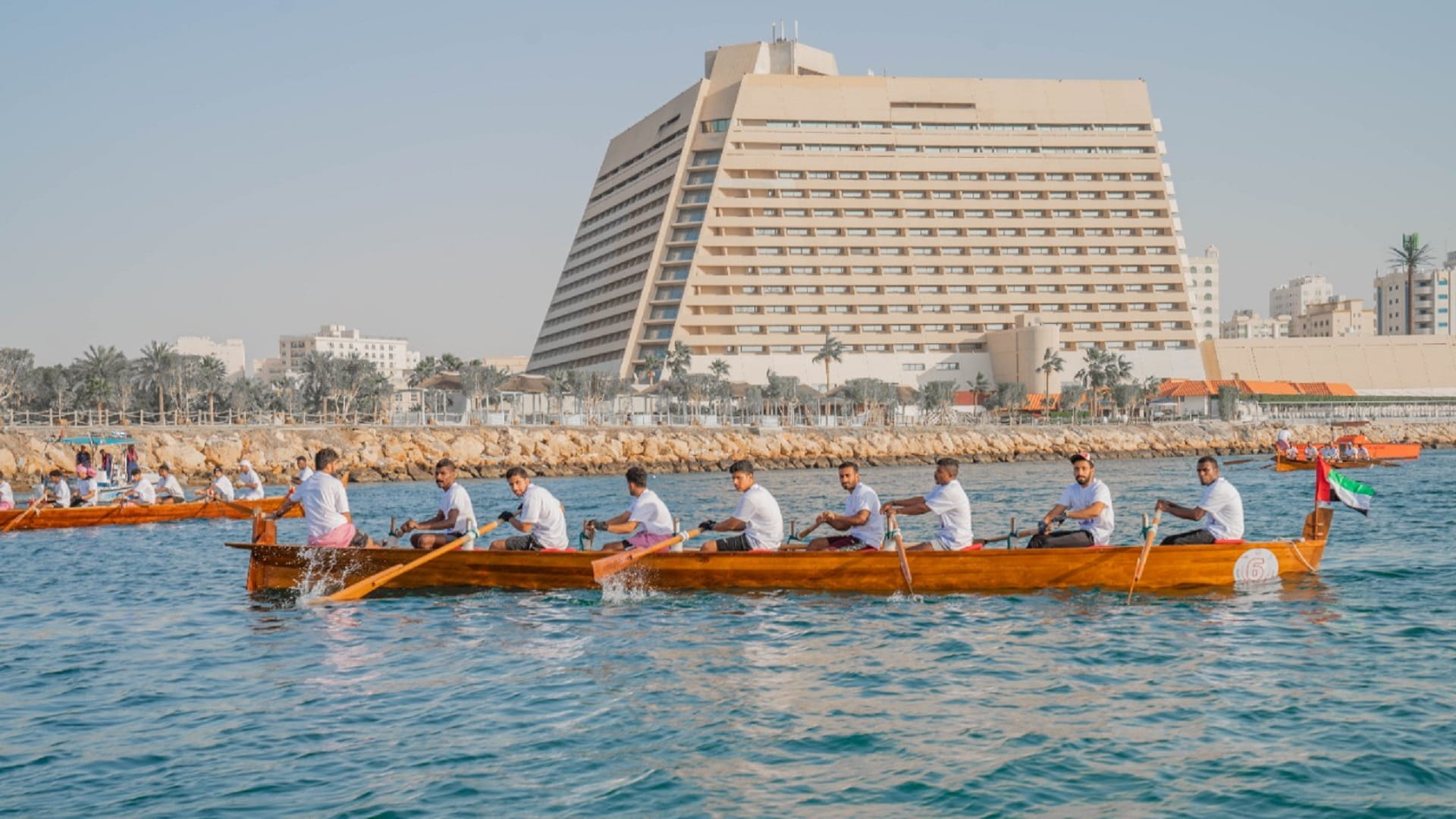 Image for the title: Race for Shush and traditional boats at Sharjah Creek 