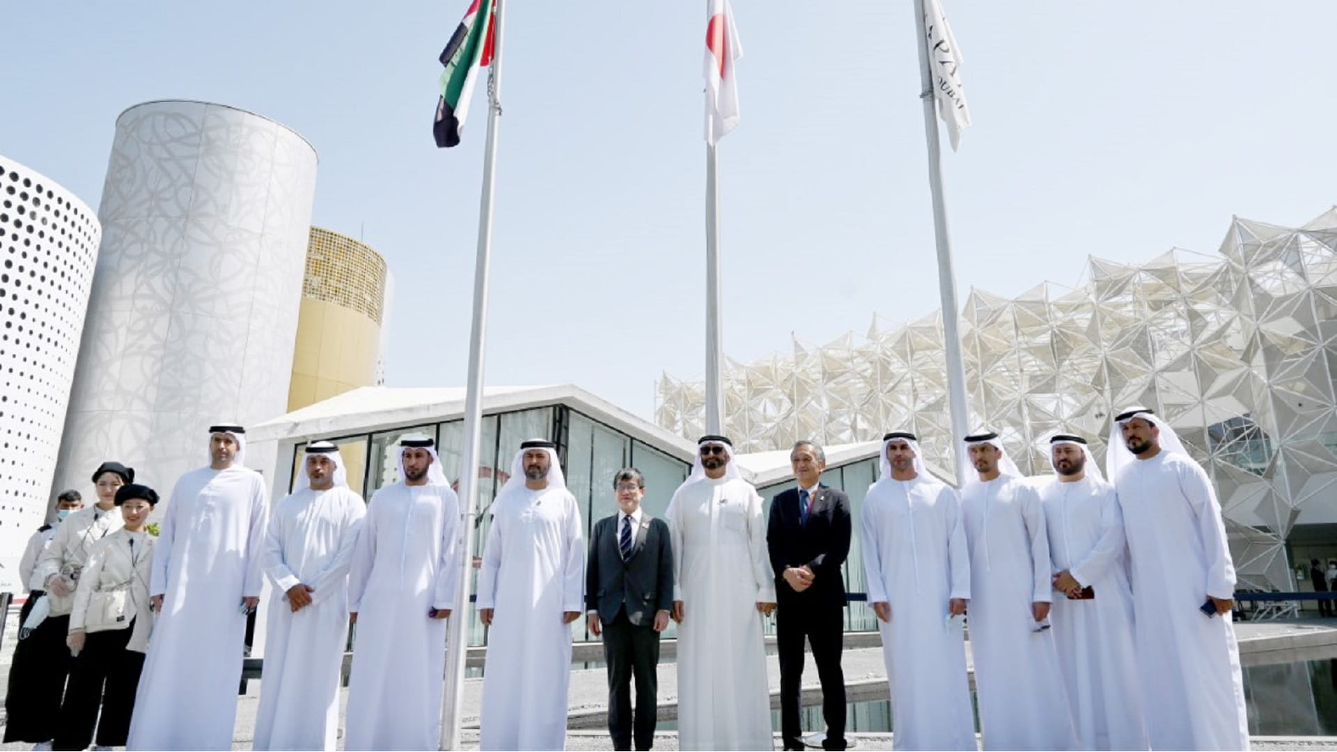 Image for the title: Al Bowardi visits pavilions of Japan, China, Syria at Expo 2020 