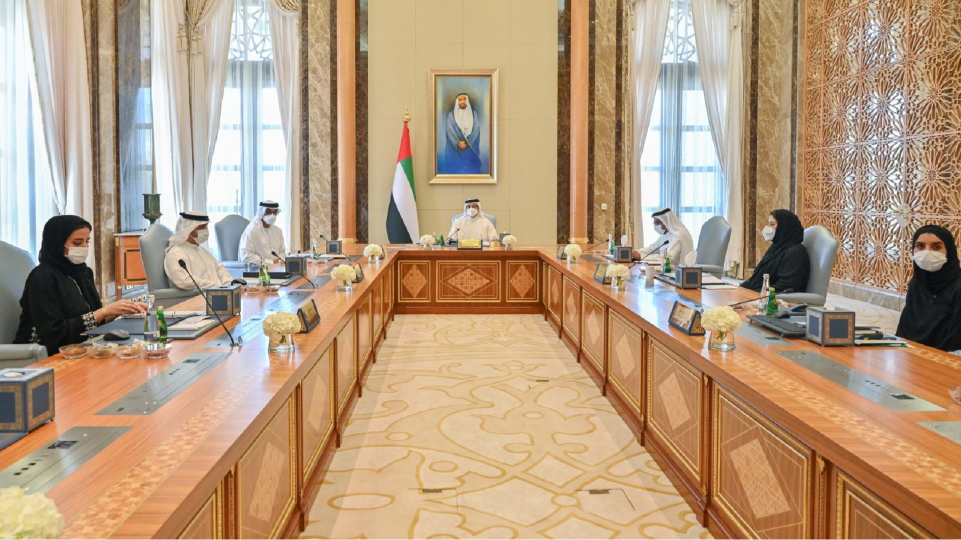 Image for the title: Mansour bin Zayed chairs board meeting of ADFD 