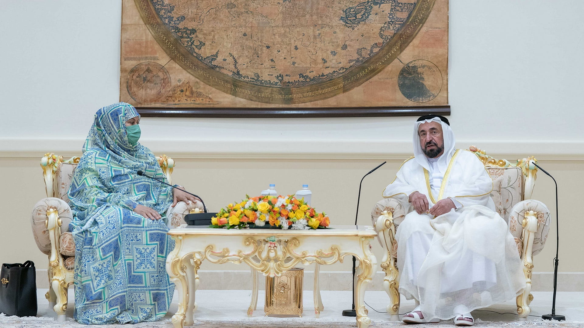 Image for the title: Sharjah Ruler meets Mauritanian Minister of Trade 