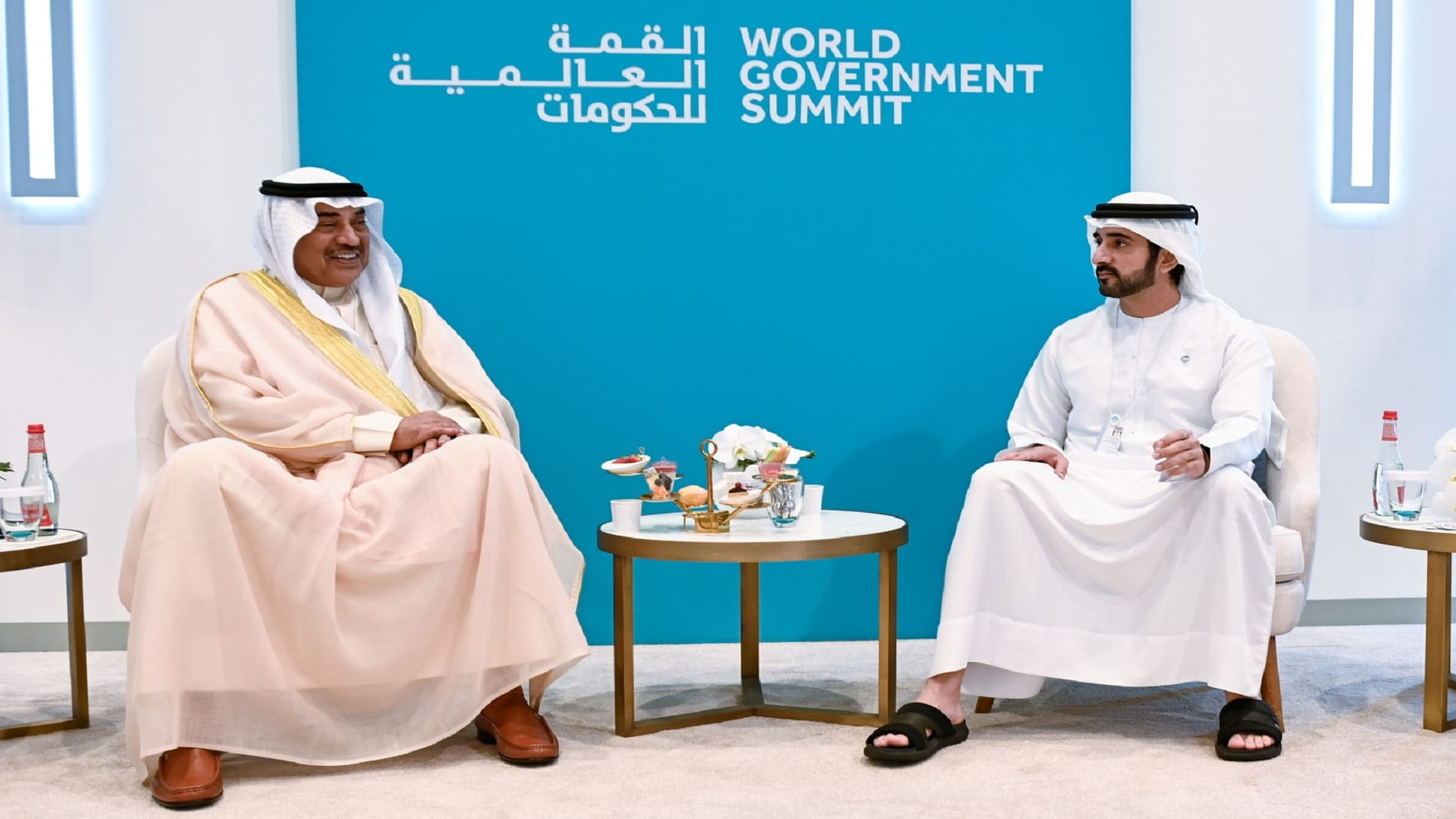 صورة بعنوان: حمدان بن محمد يبحث مع رئيس الوزراء الكويتي سبل تعزيز التعاون  