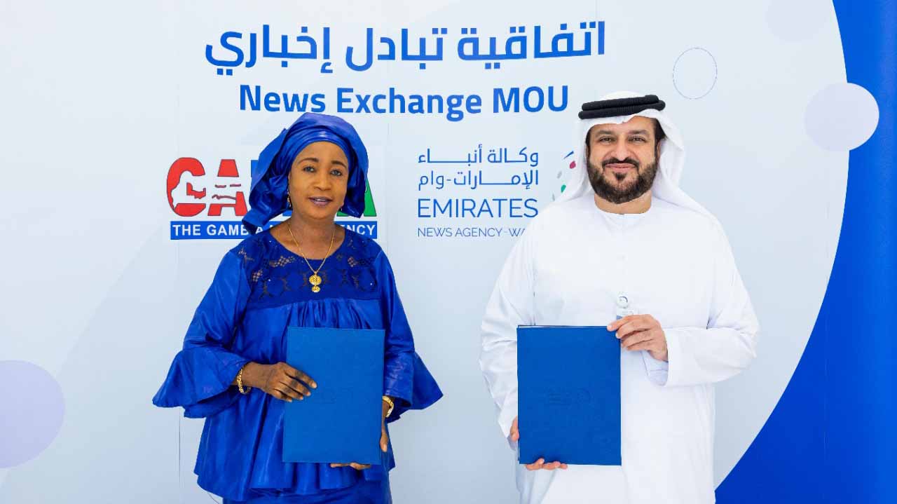 Image for the title: WAM, News Agency of Gambia sign cooperation agreement 