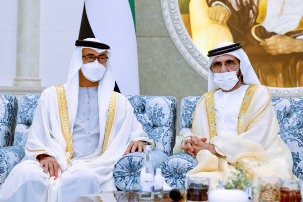 Image for the title: MBR, Mohamed bin Zayed receive Rulers of Emirates on Eid Al Fitr 