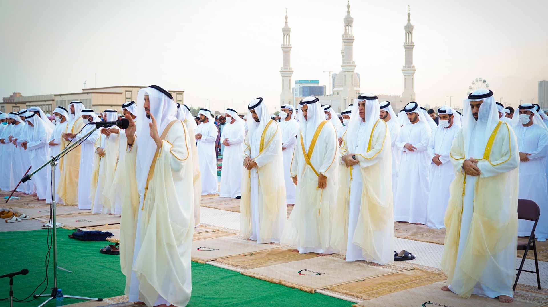 Image for the title: RAK Ruler performs Eid Al Fitr prayer 