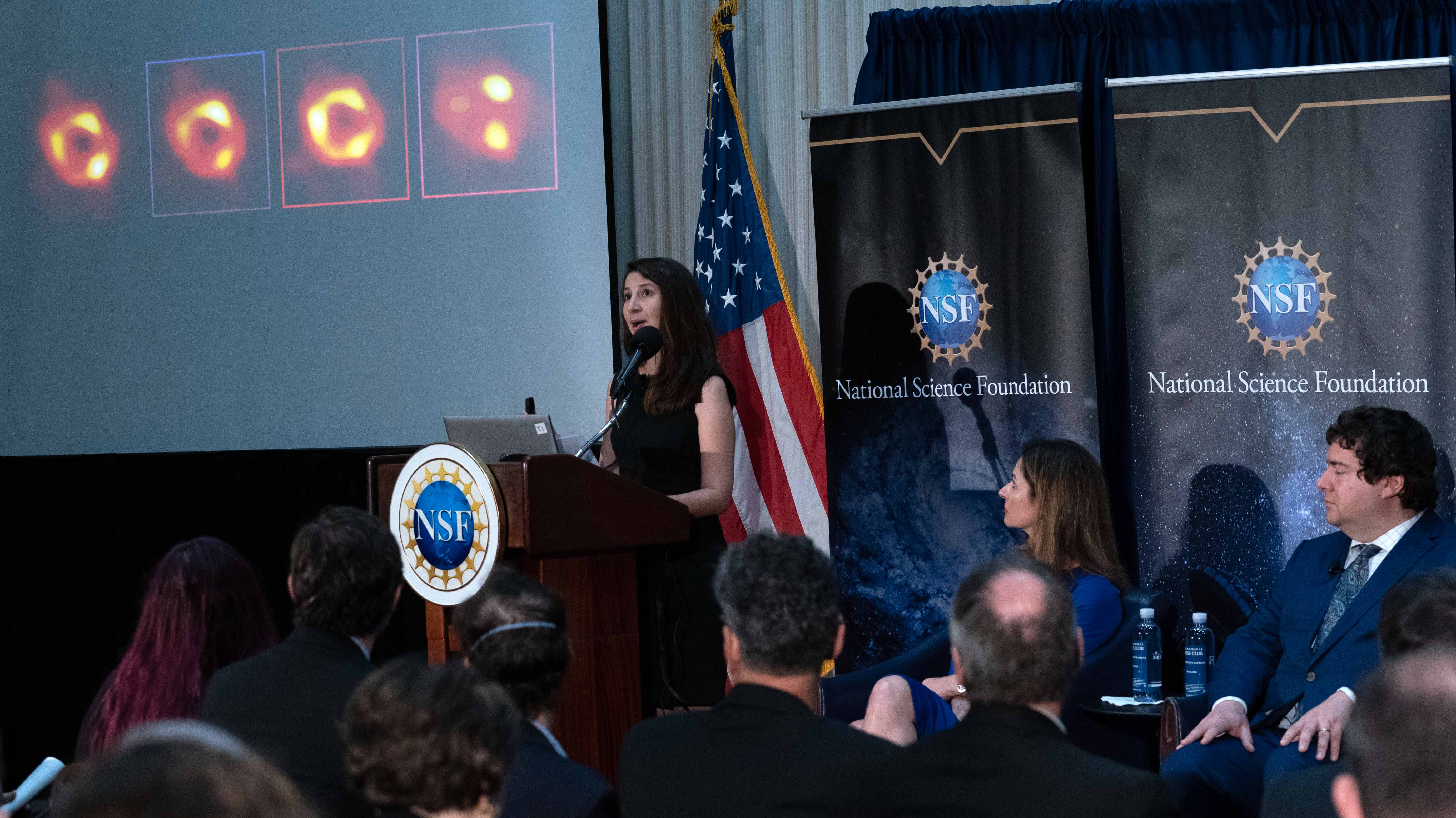 Image for the title: Scientists unveil image of black hole at MW's center 