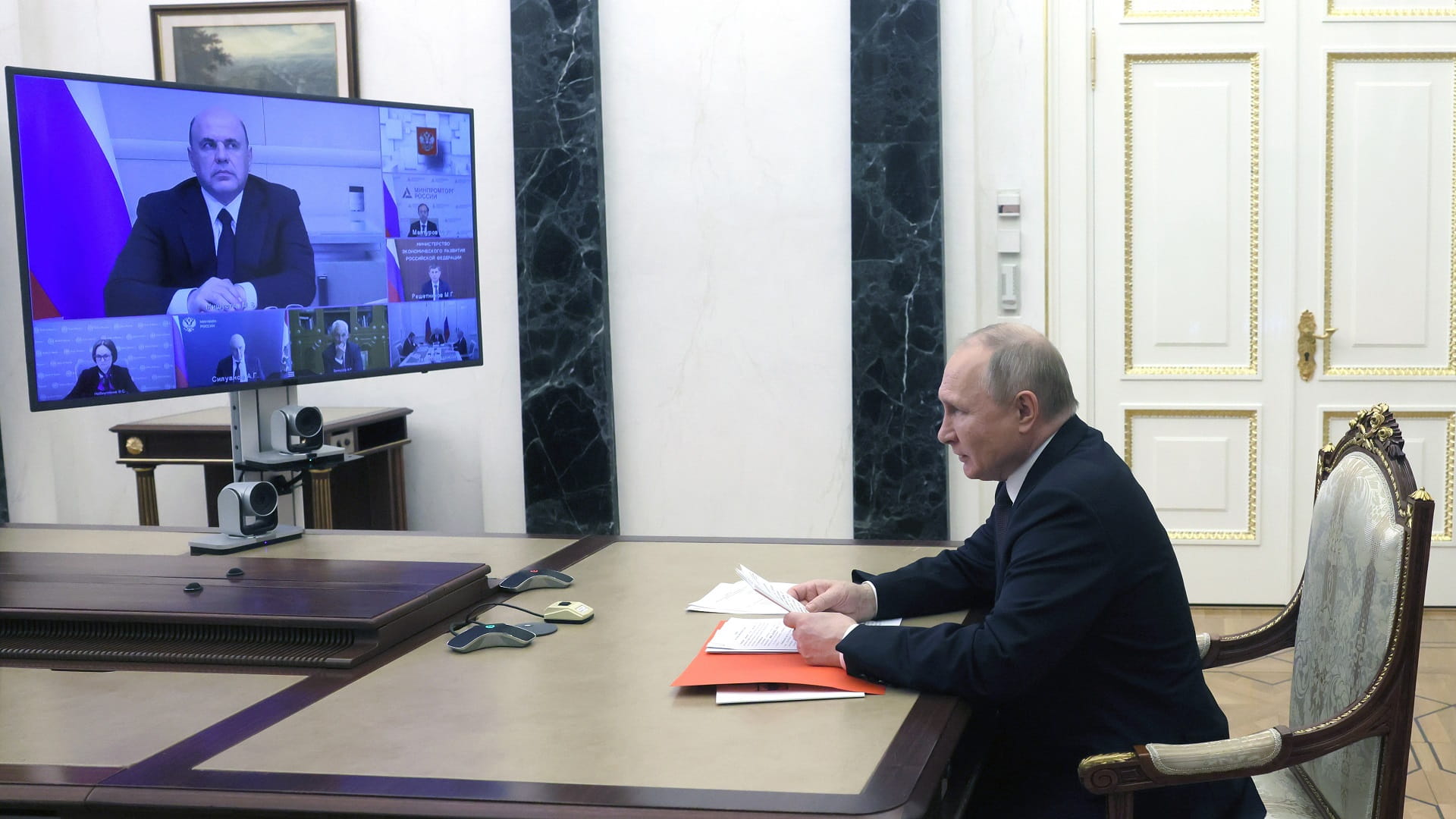 Image for the title: Putin: Sanctions hurting West more than Russia 