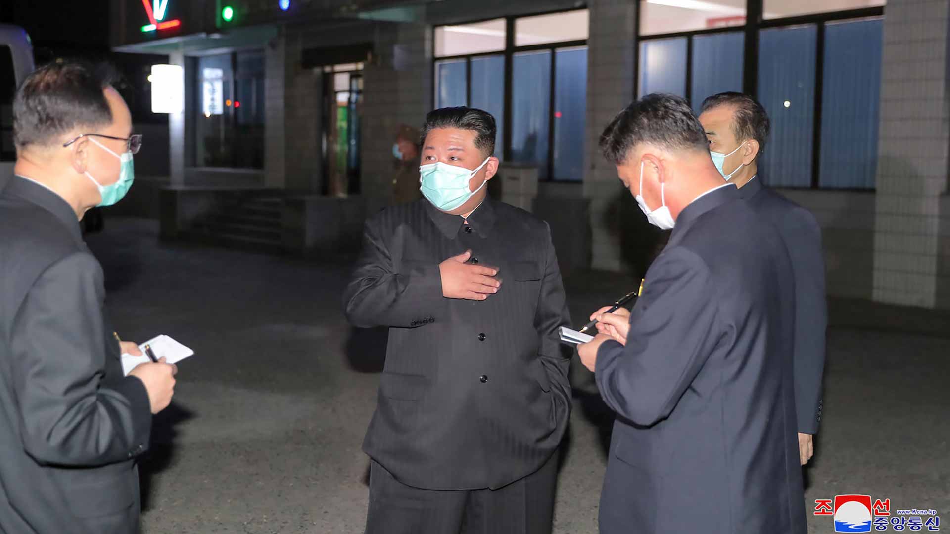 Image for the title: N. Korea's Kim slams officials over pandemic response 