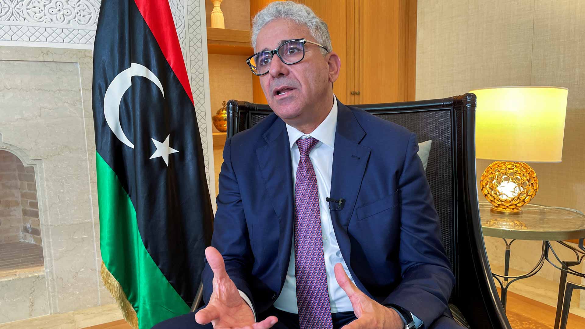 صورة بعنوان: في تحد...حكومة رئيس وزراء ليبيا المعين باشاغا تباشر عملها من سرت  