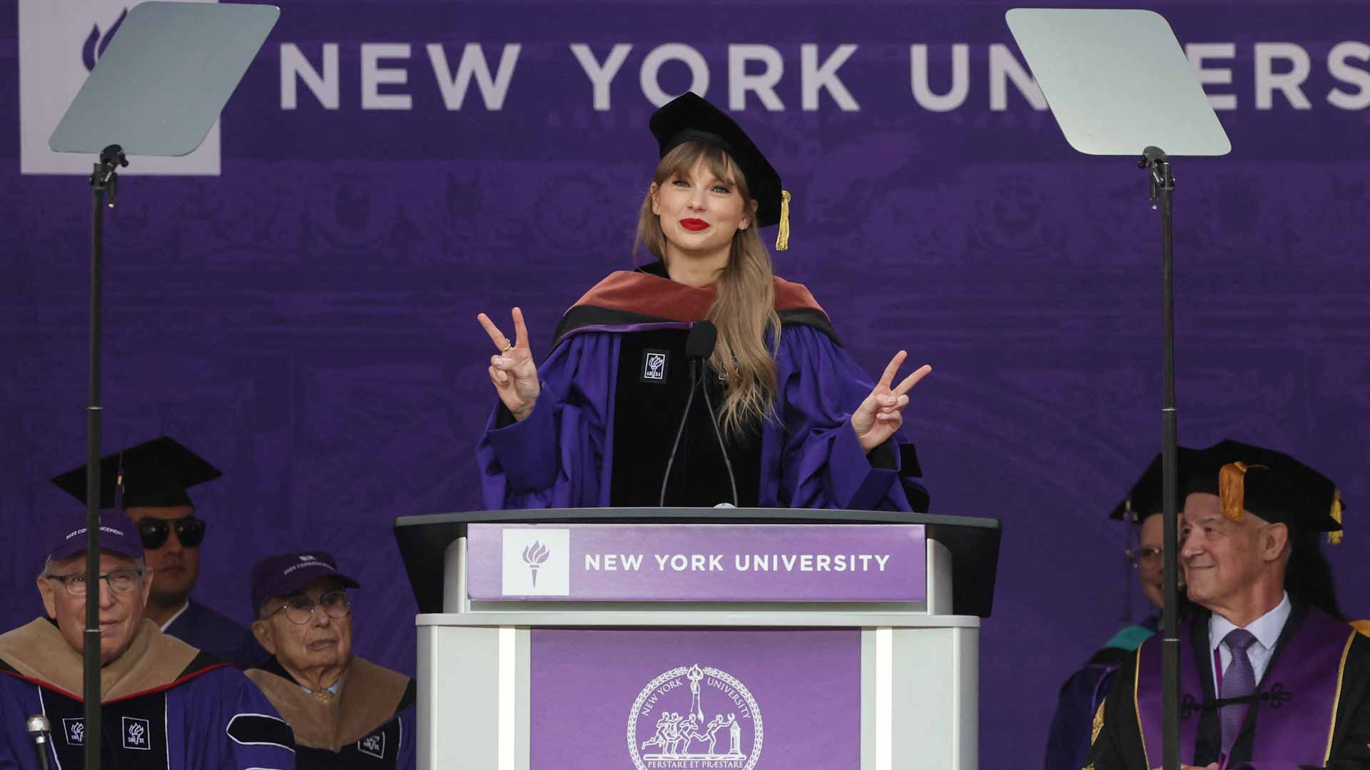 Image for the title: Taylor Swift earns honorary doctorate from NYU 