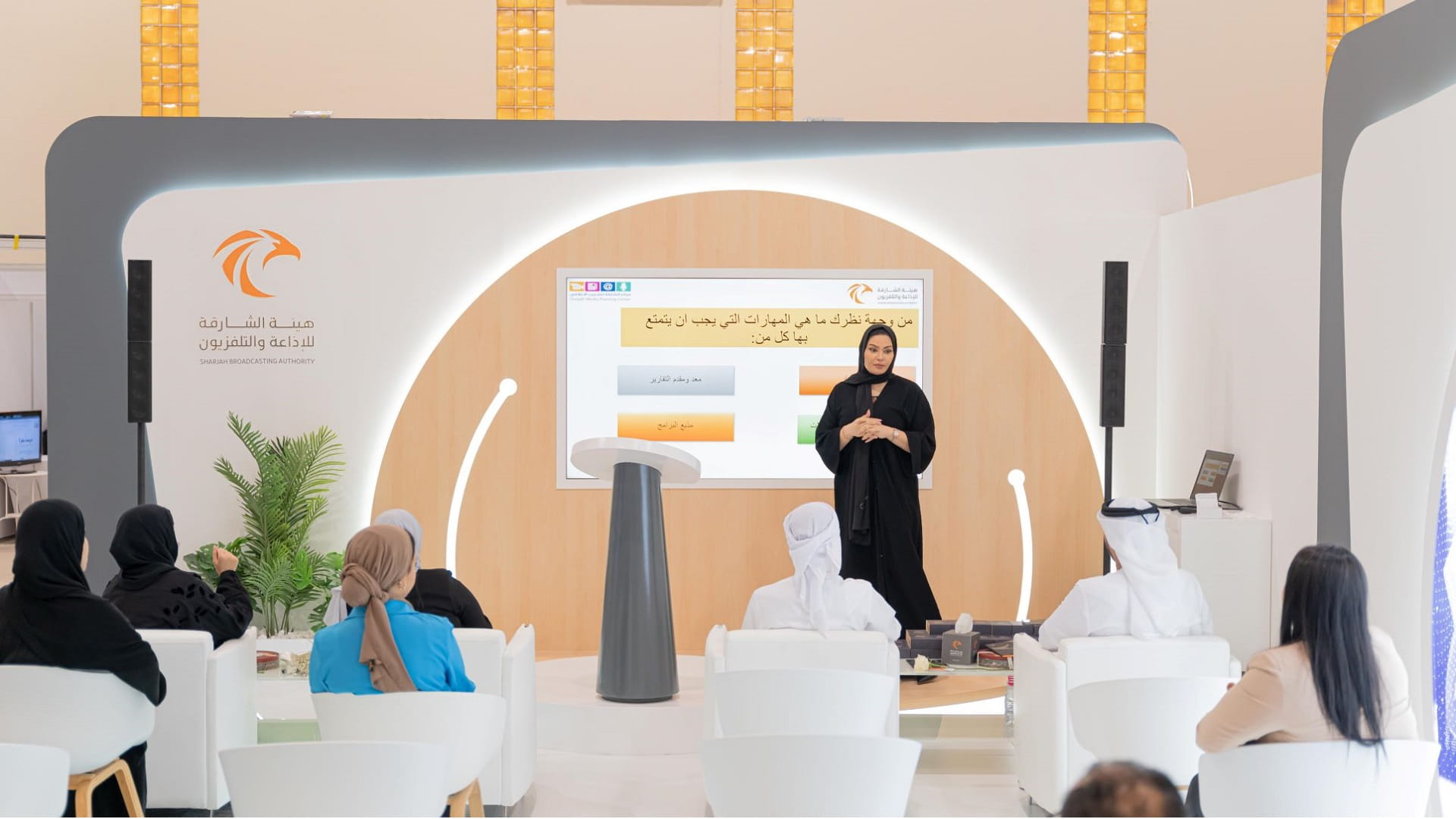 Image for the title: SBA holds workshops during UoS's 14th graduating projects show 