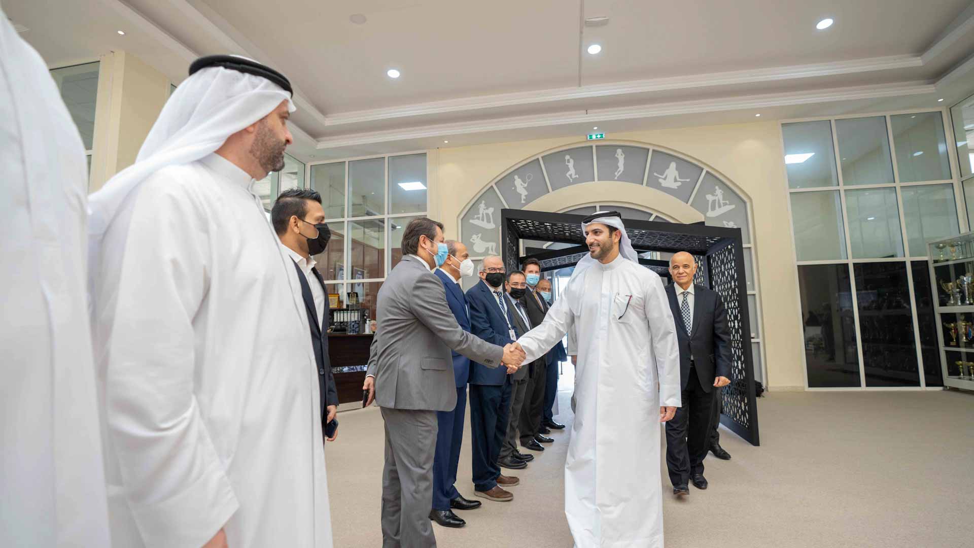 Image for the title: Sultan bin Ahmed opens graduation projects exhibition for UoS 