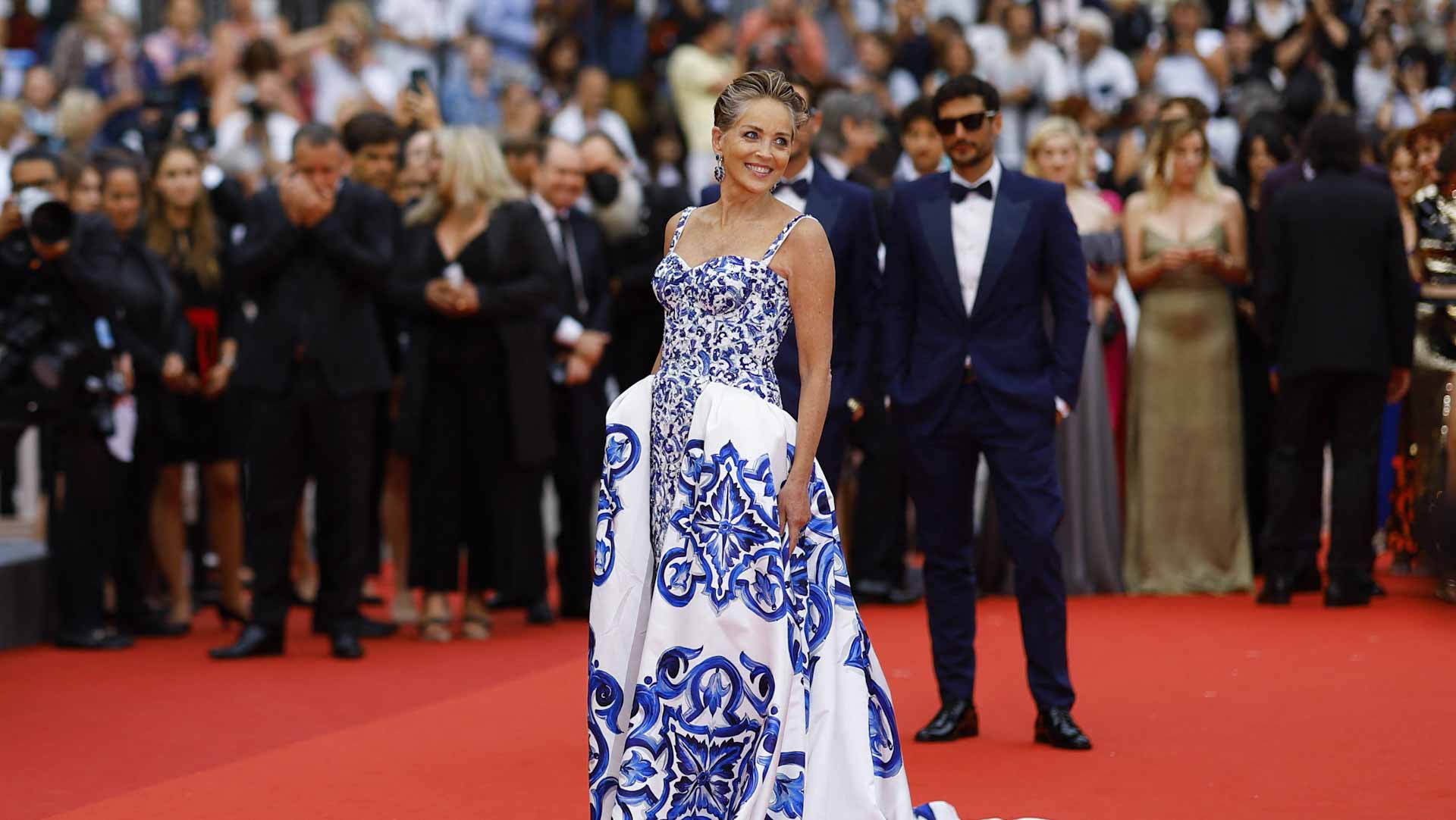 Image for the title: Sharon Stone, Alicia Vikander light up Cannes red carpet 